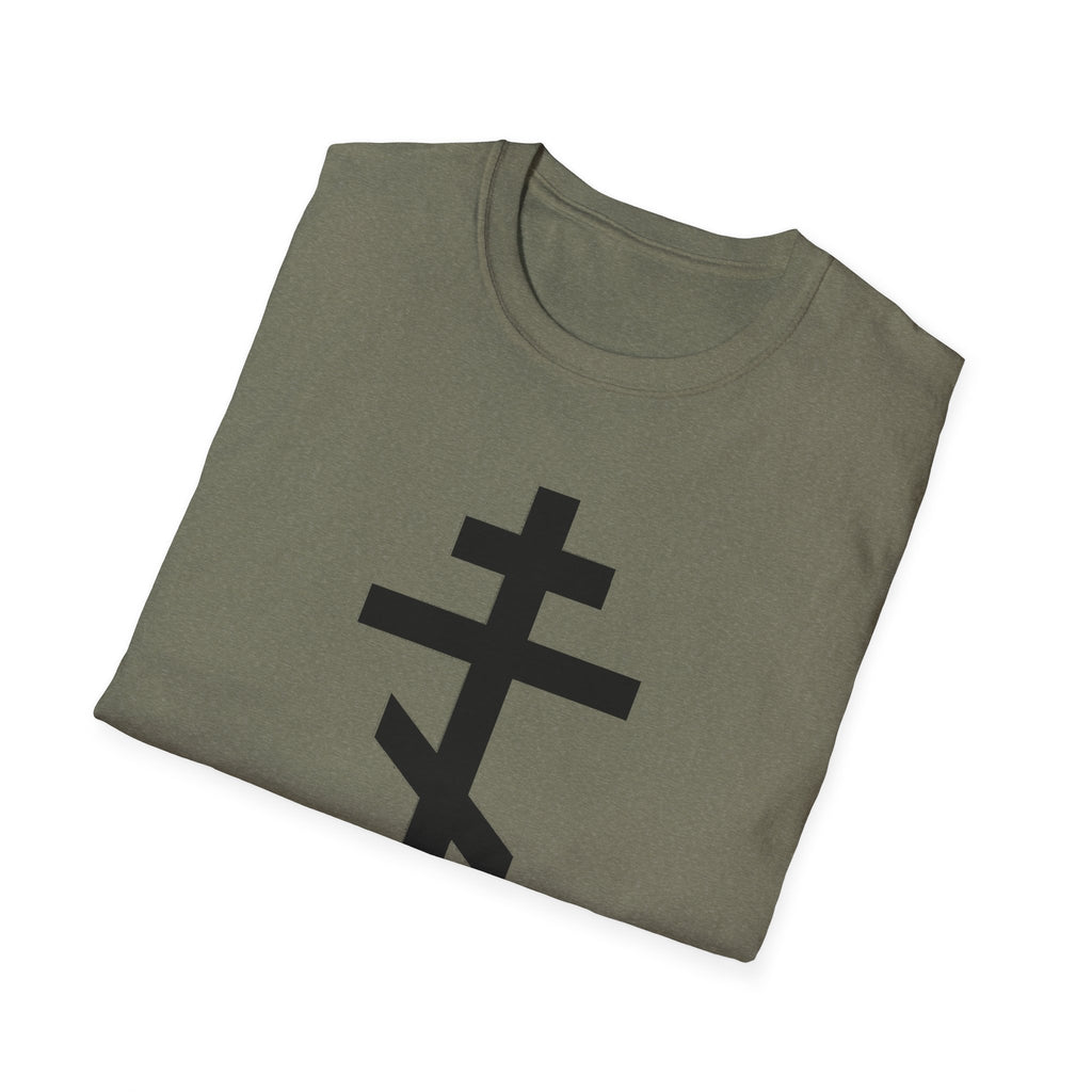 Crucifix Black Unisex Cotton Softstyle T-Shirt