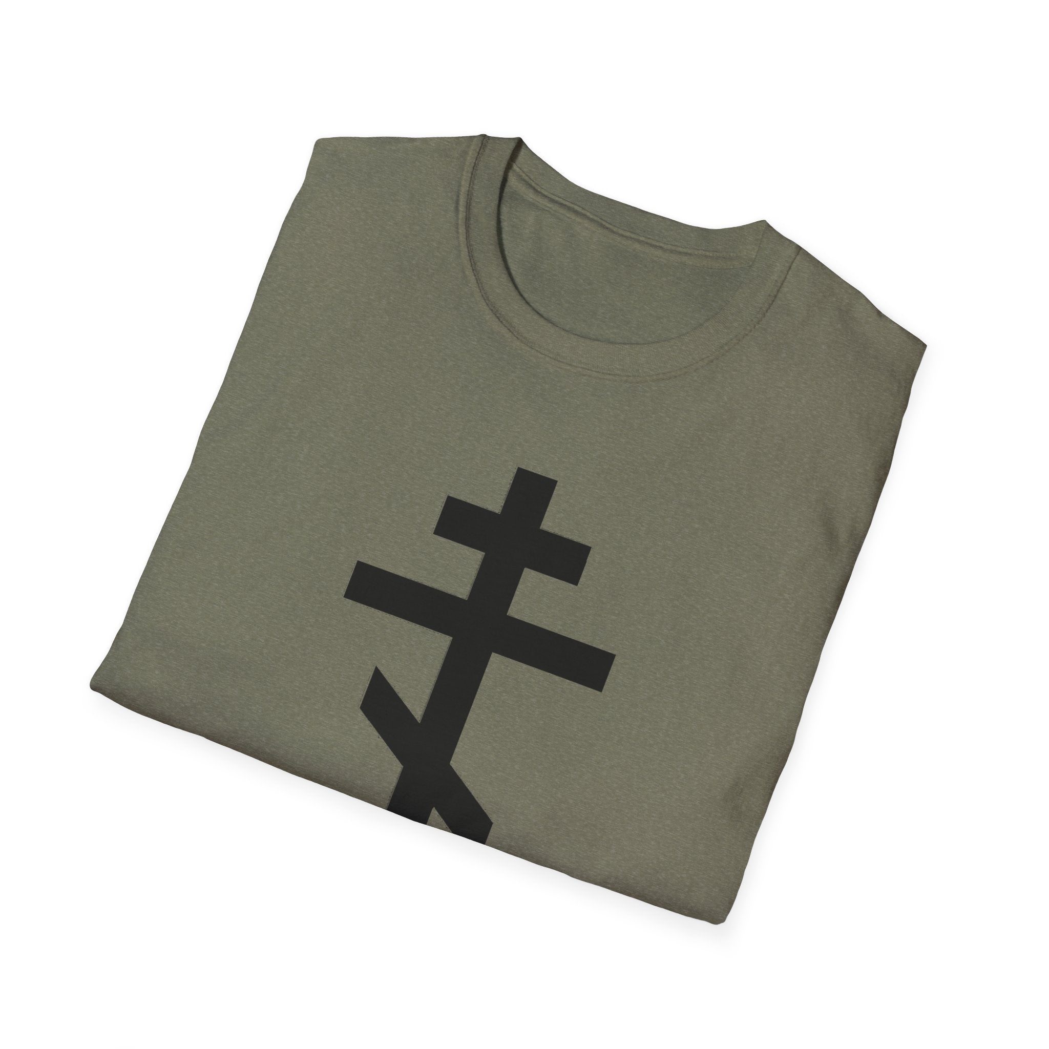 Crucifix Black Unisex Cotton Softstyle T-Shirt