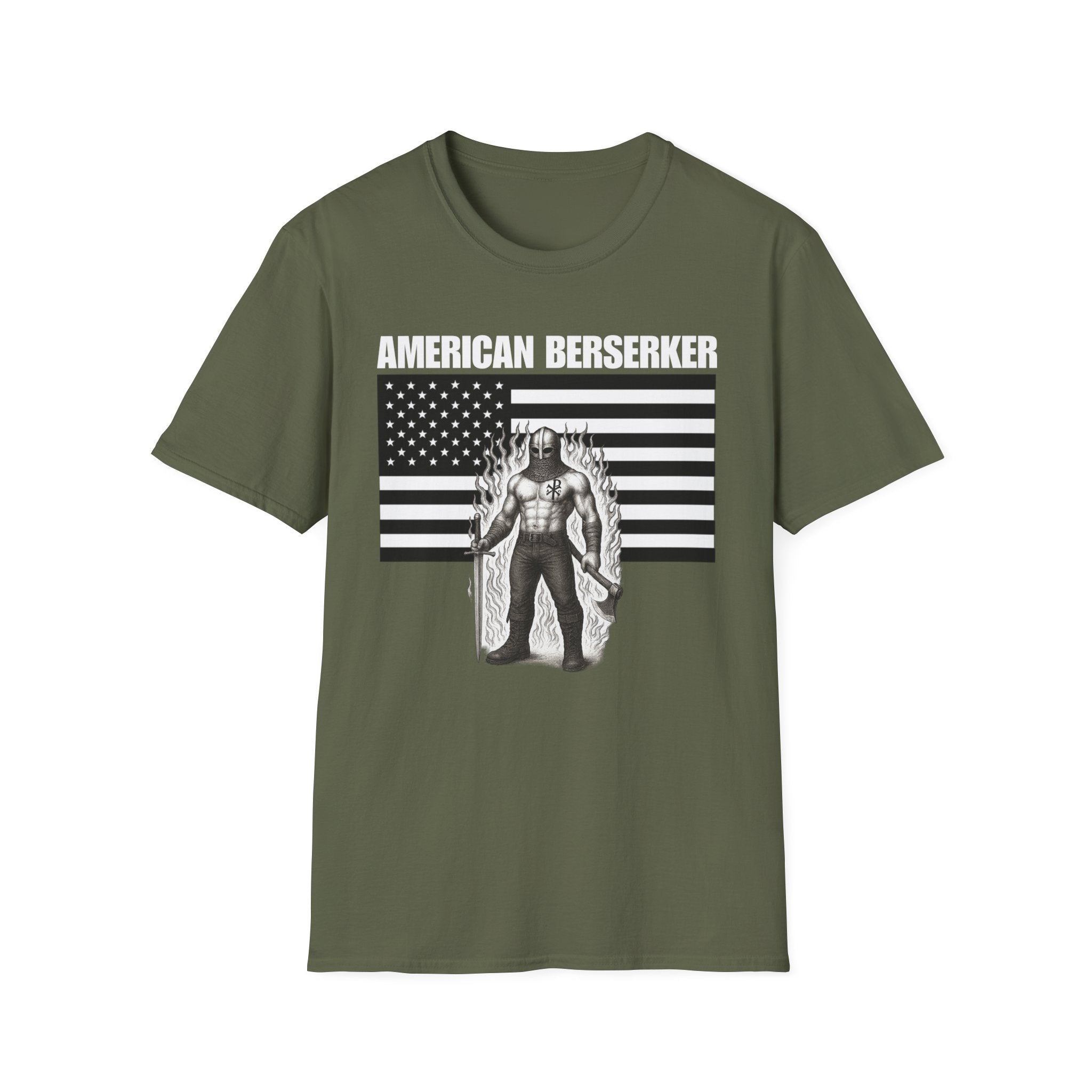 American Berserker Alt Design 3 Patriotic Graphic T-Shirt