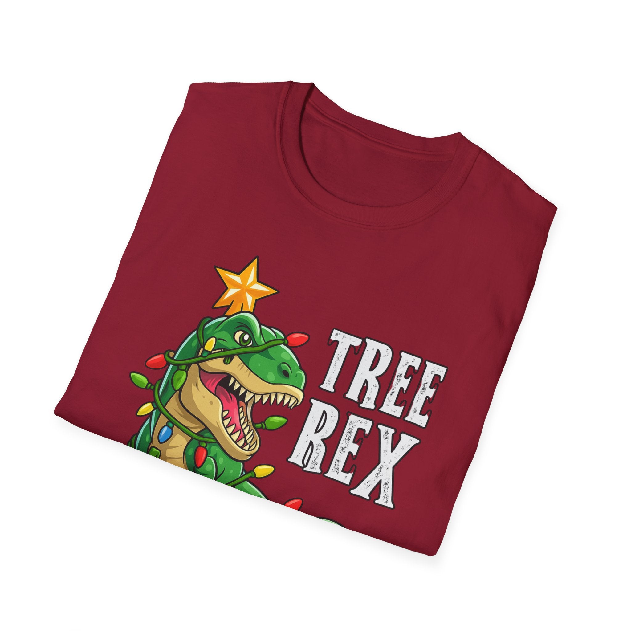 Christmas Tree Rex T-Shirt | Funny Dinosaur Holiday Tee | Festive Graphic Shirt
