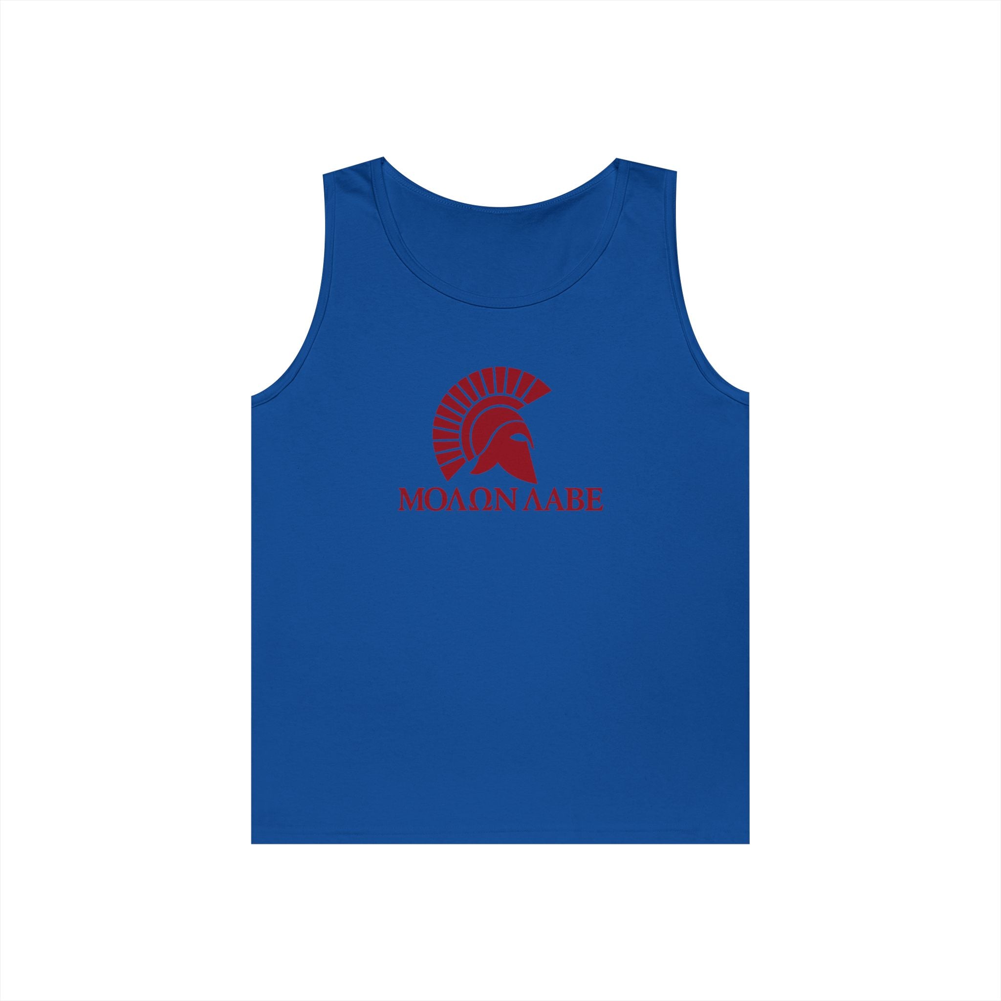 Molon Labe "Come and Take It!" in Greek Red Design Heavy Cotton Tank Top