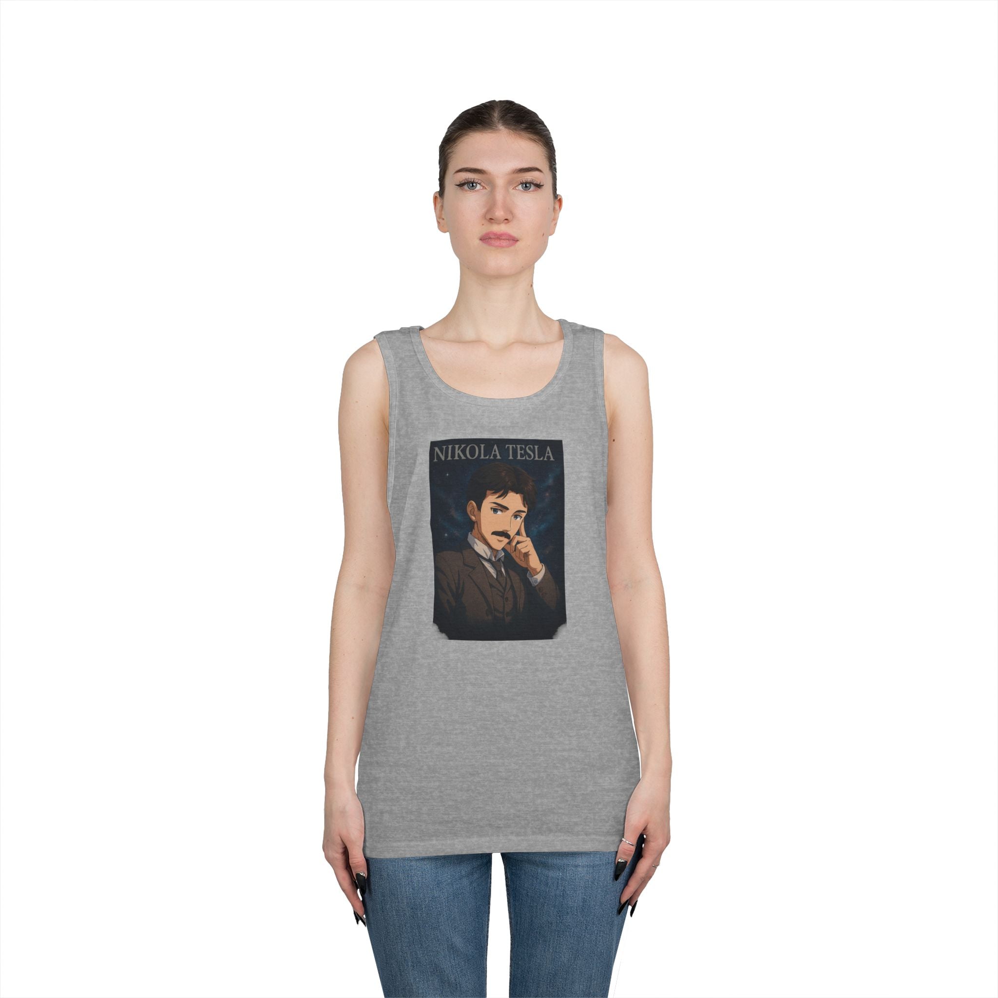 Nikola Tesla Unisex Heavy Cotton Tank Top