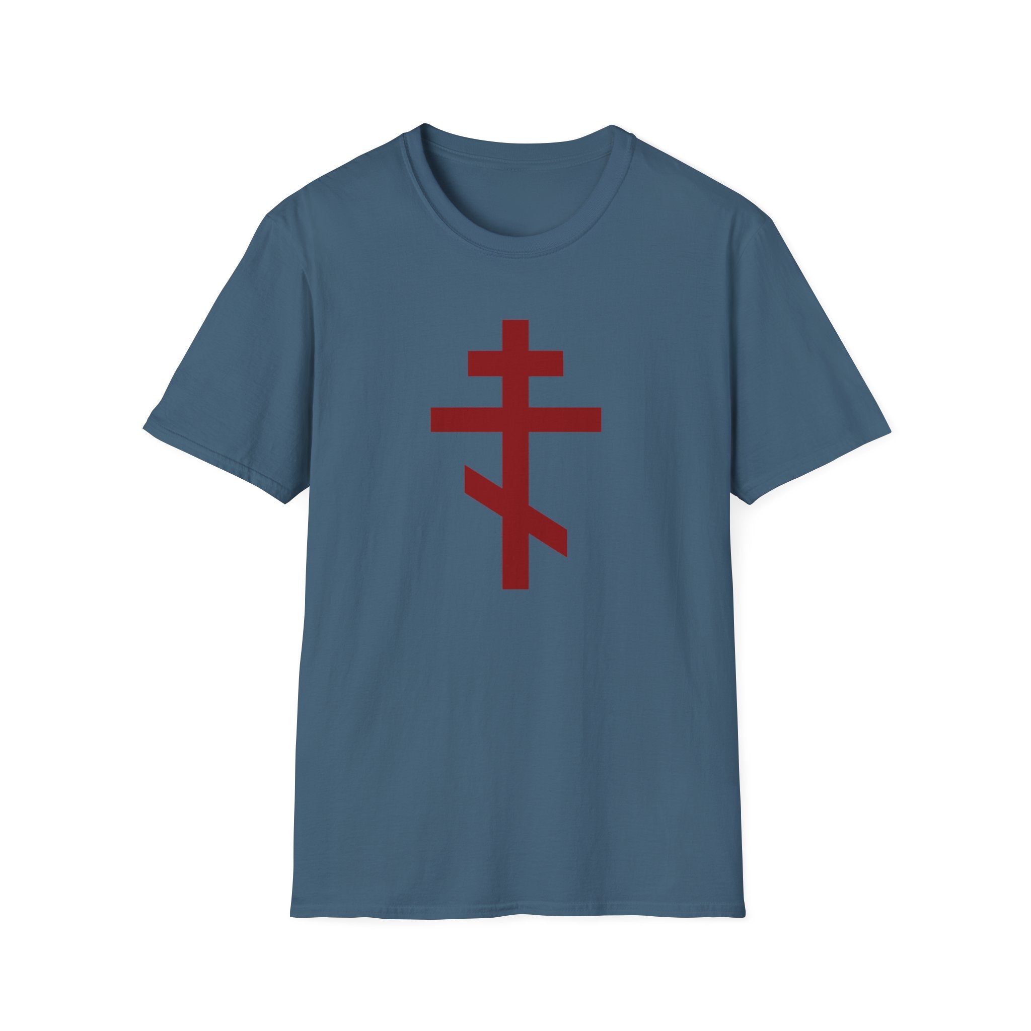 Crucifix Red Unisex Cotton Softstyle T-Shirt