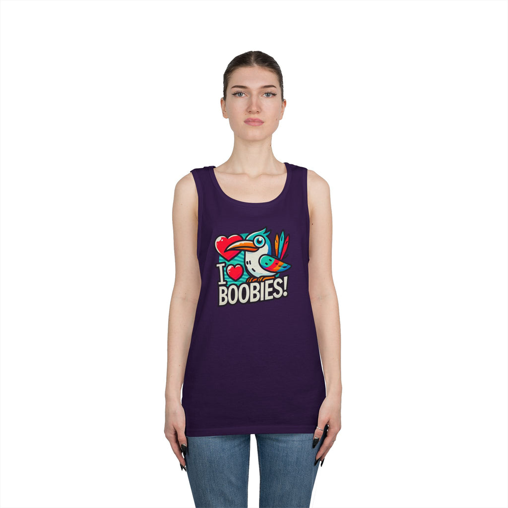 Funny 'I Love Boobies!' Boobie Bird Unisex Heavy Cotton Tank Top