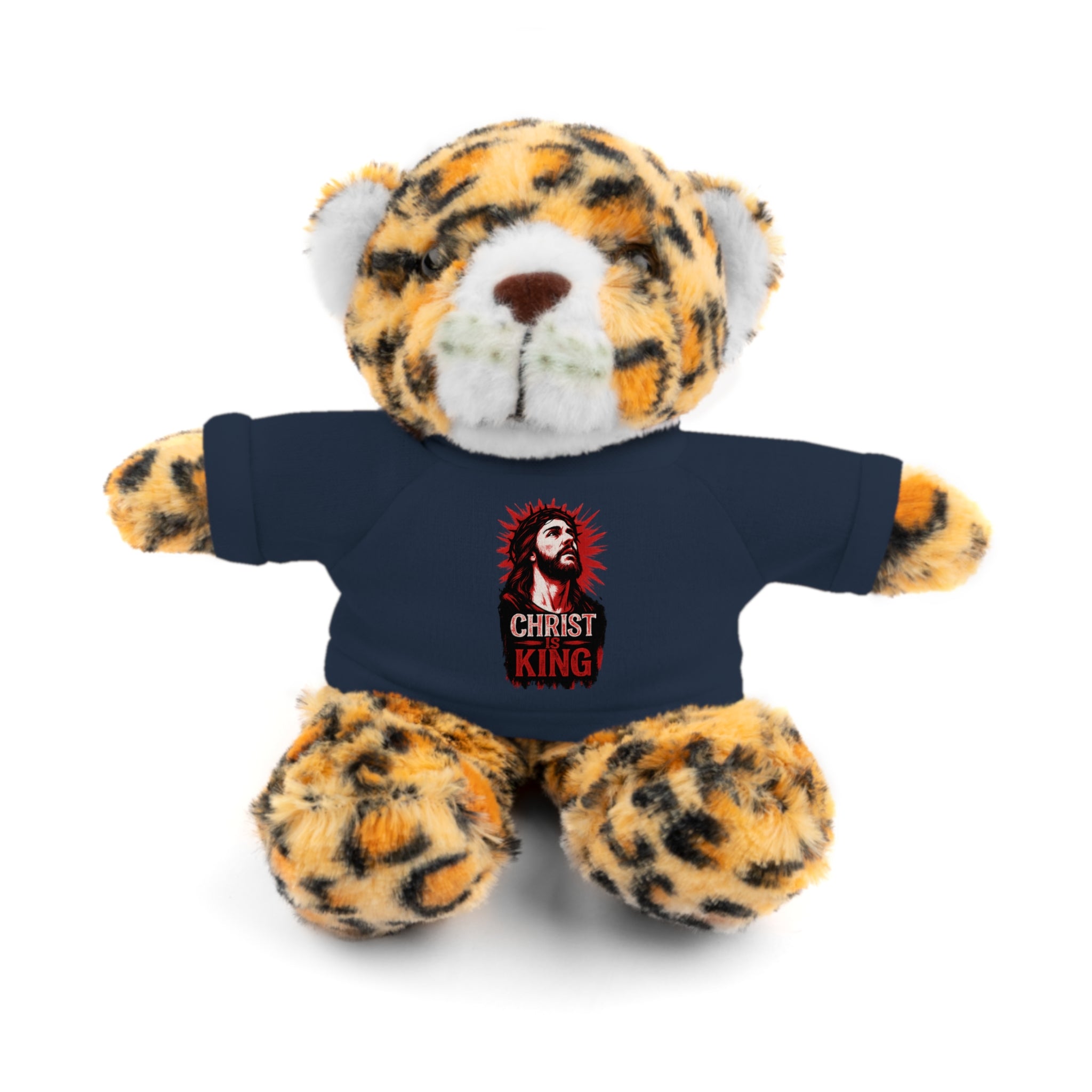 Christ is King Cute Stuffed Animal Tee Bear, Plush Bear with Shirt