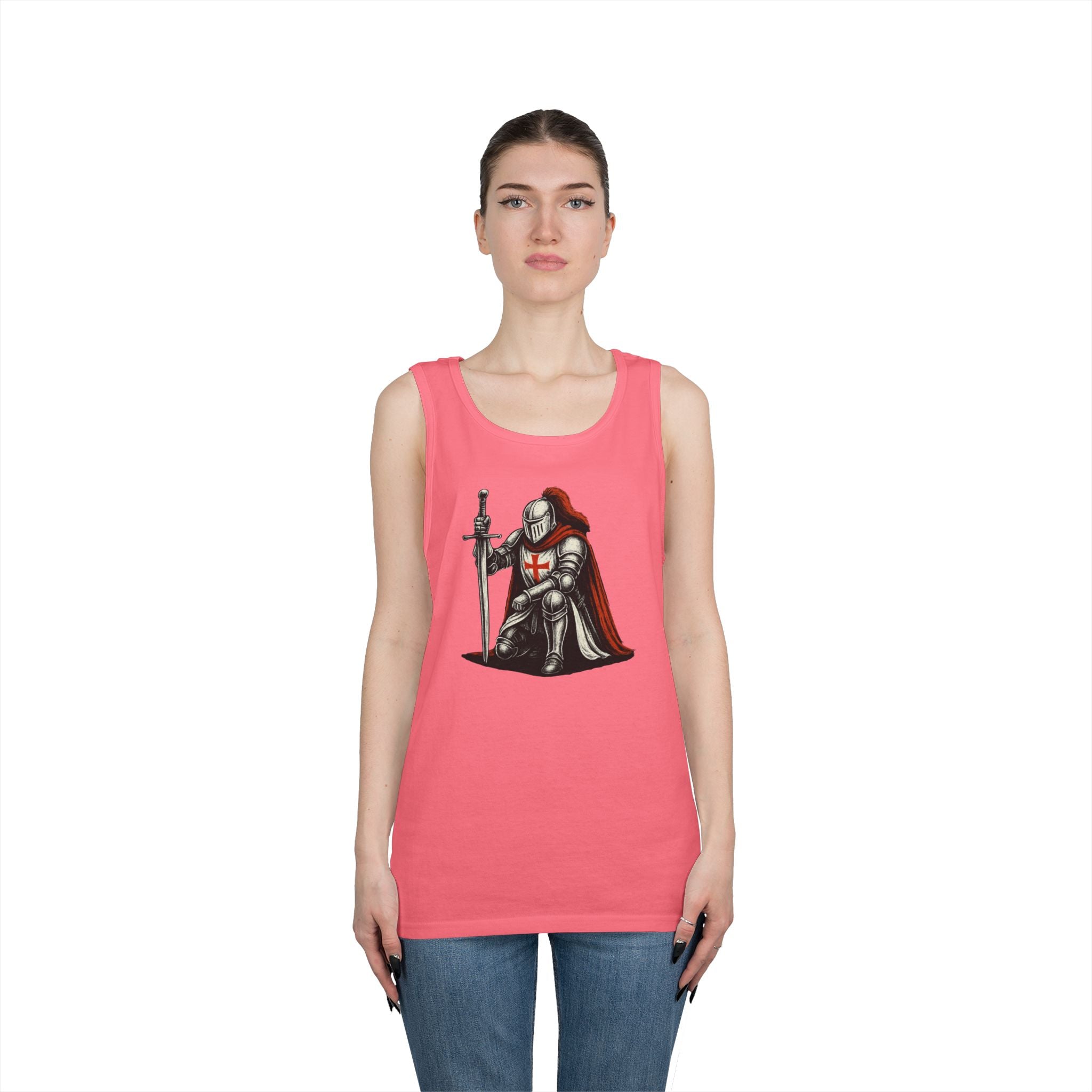 Crusader Knight Unisex Heavy Cotton Tank Top
