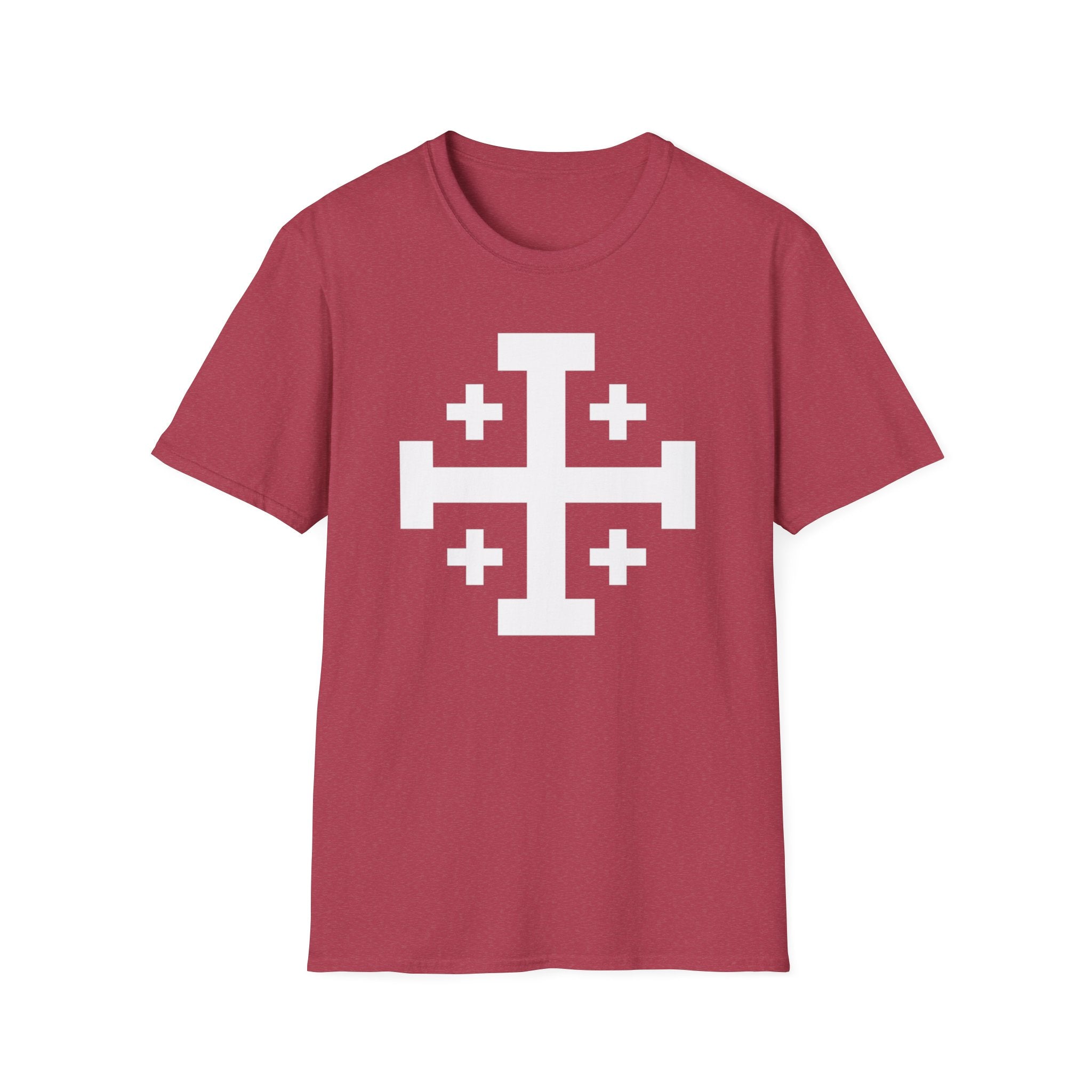 Cross of Jerusalem White Design Softstyle T-Shirt