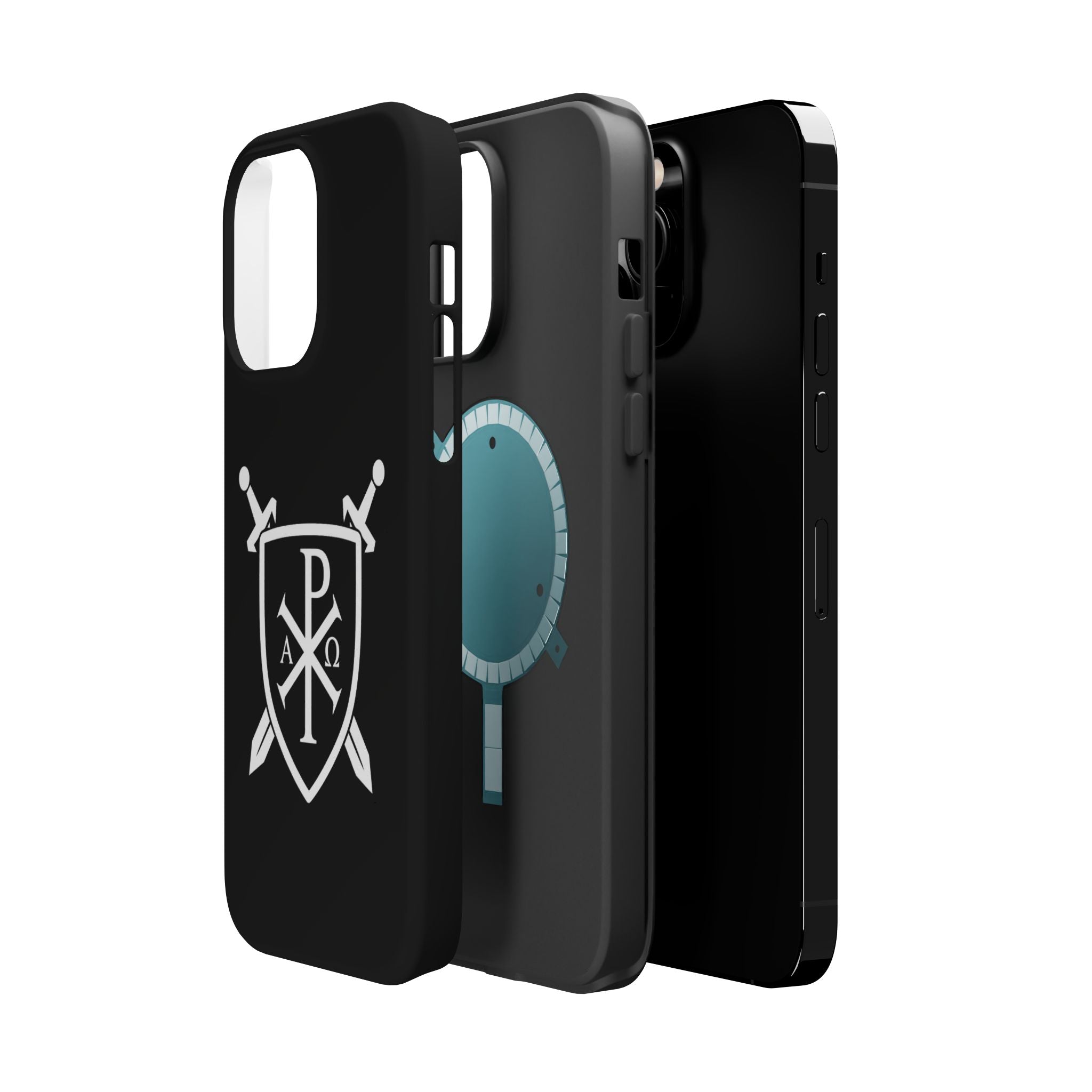 Swords and Shield Pi Chi Rho Graphic Design Magnetic Impact-Resistant Cases