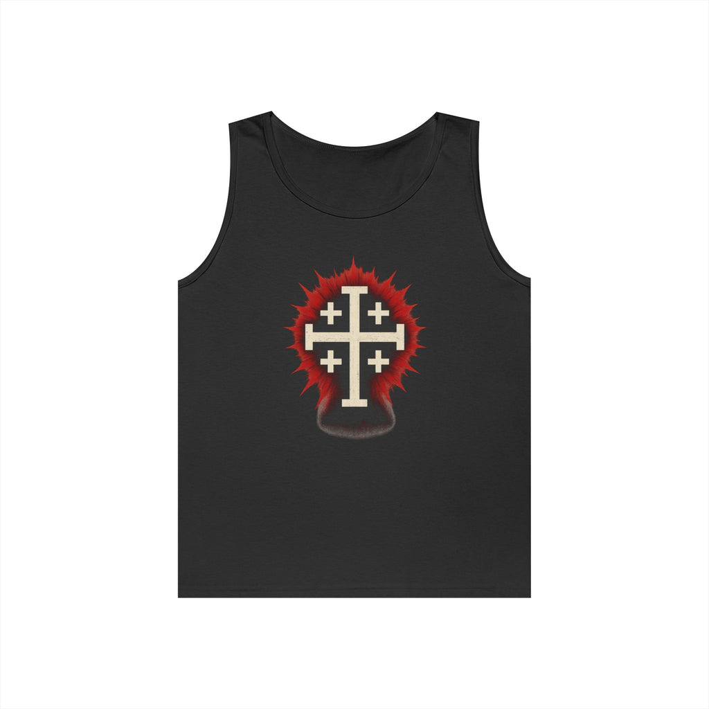Cross of Jerusalem Graphic Tank Top, Christian Summer Wear