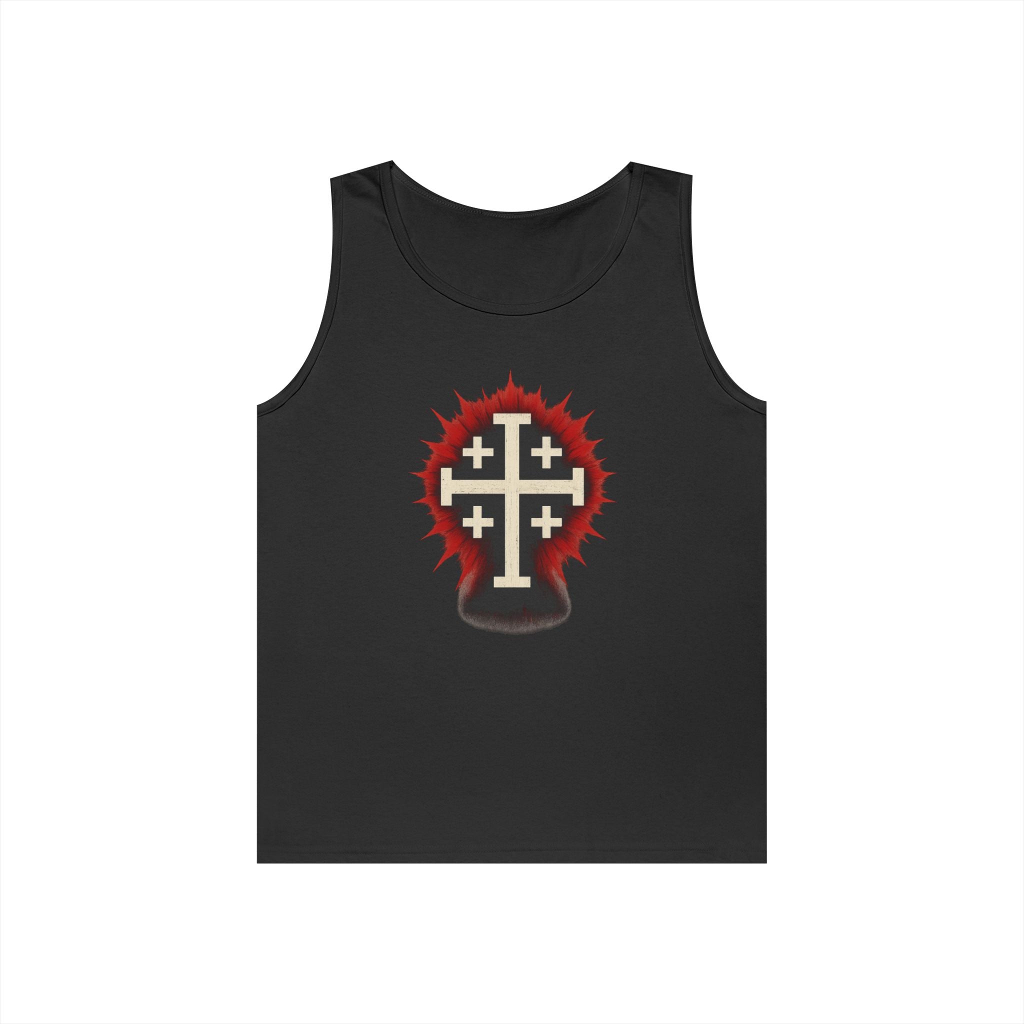 Cross of Jerusalem Graphic Tank Top, Christian Summer Wear