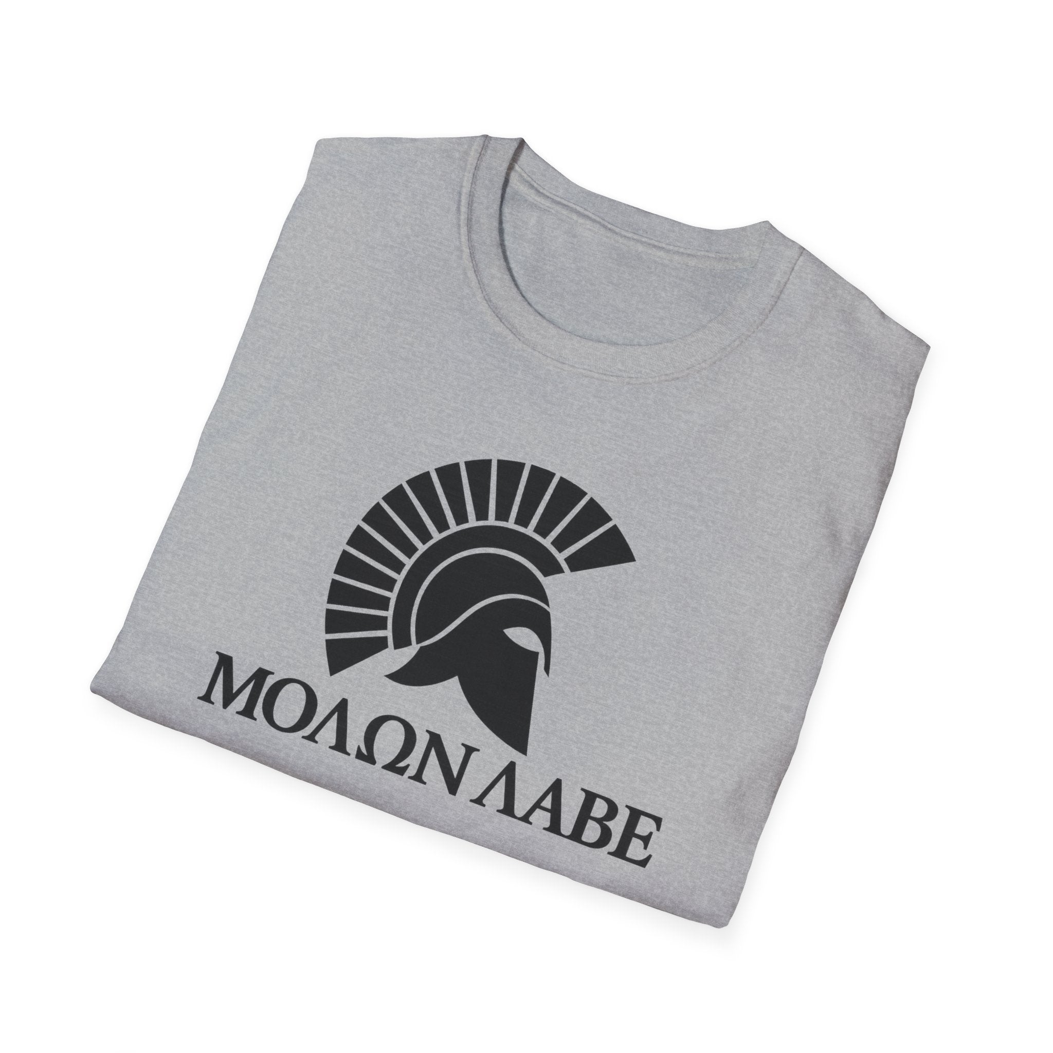 Molon Labe "Come and Take It!" in Greek Black Design Softstyle Cotton T-Shirt Softstyle Cotton T-Shirt