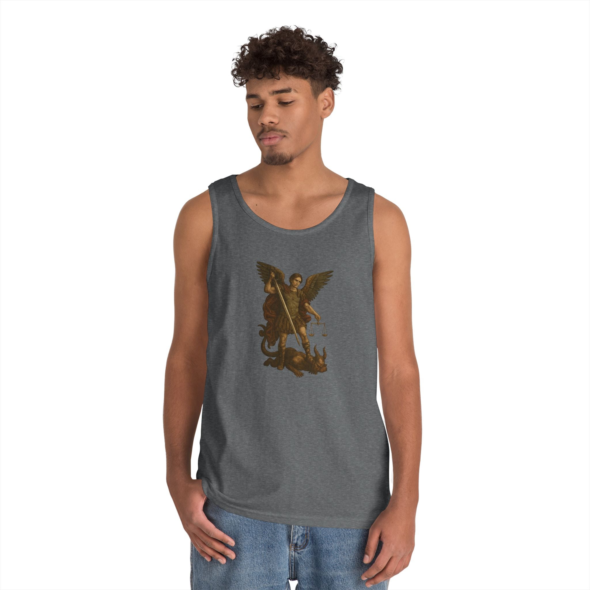 Michael The Arch Angel (No Text) Heavy Cotton Tank Top