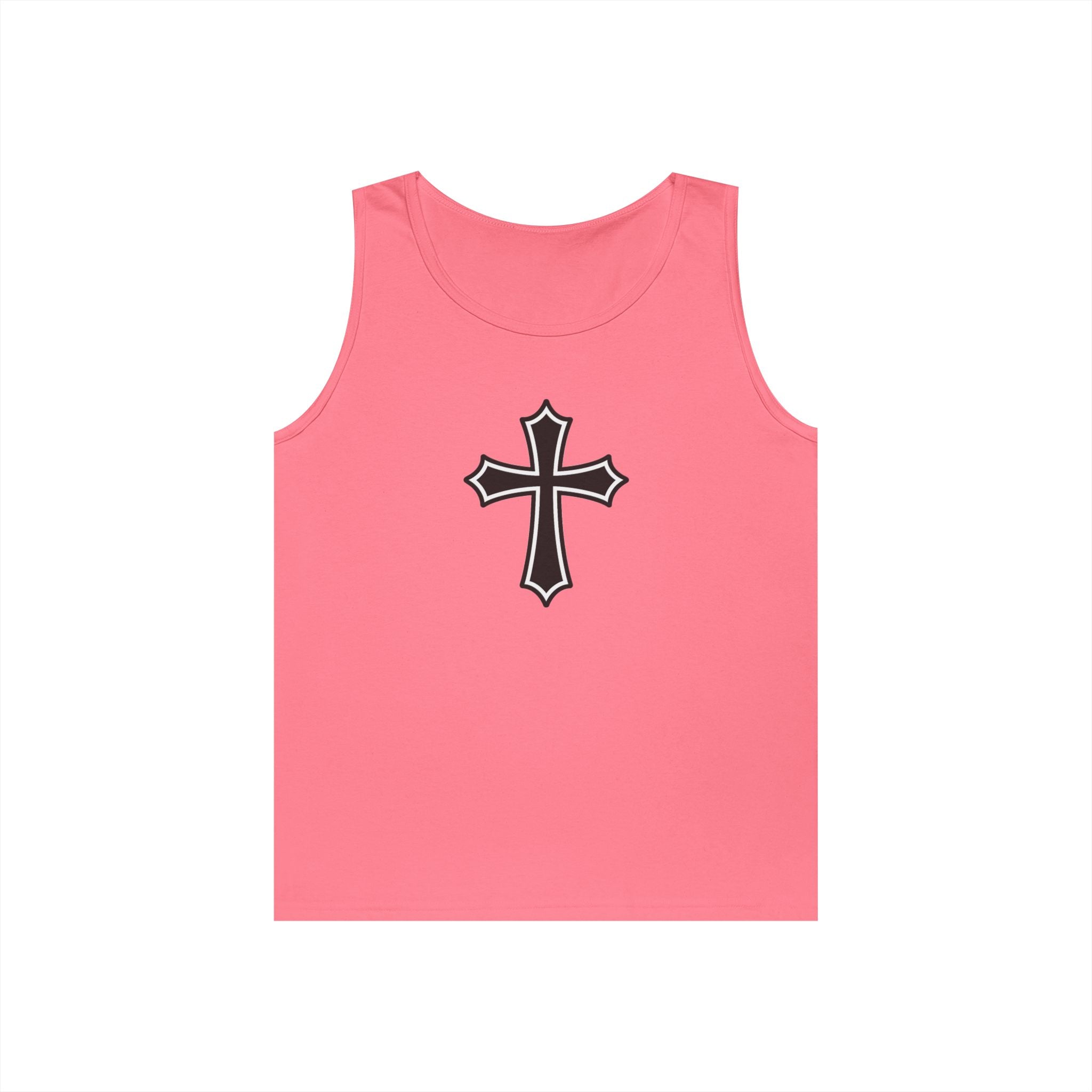 Medieval Style Cross Heavy Cotton Tank Top