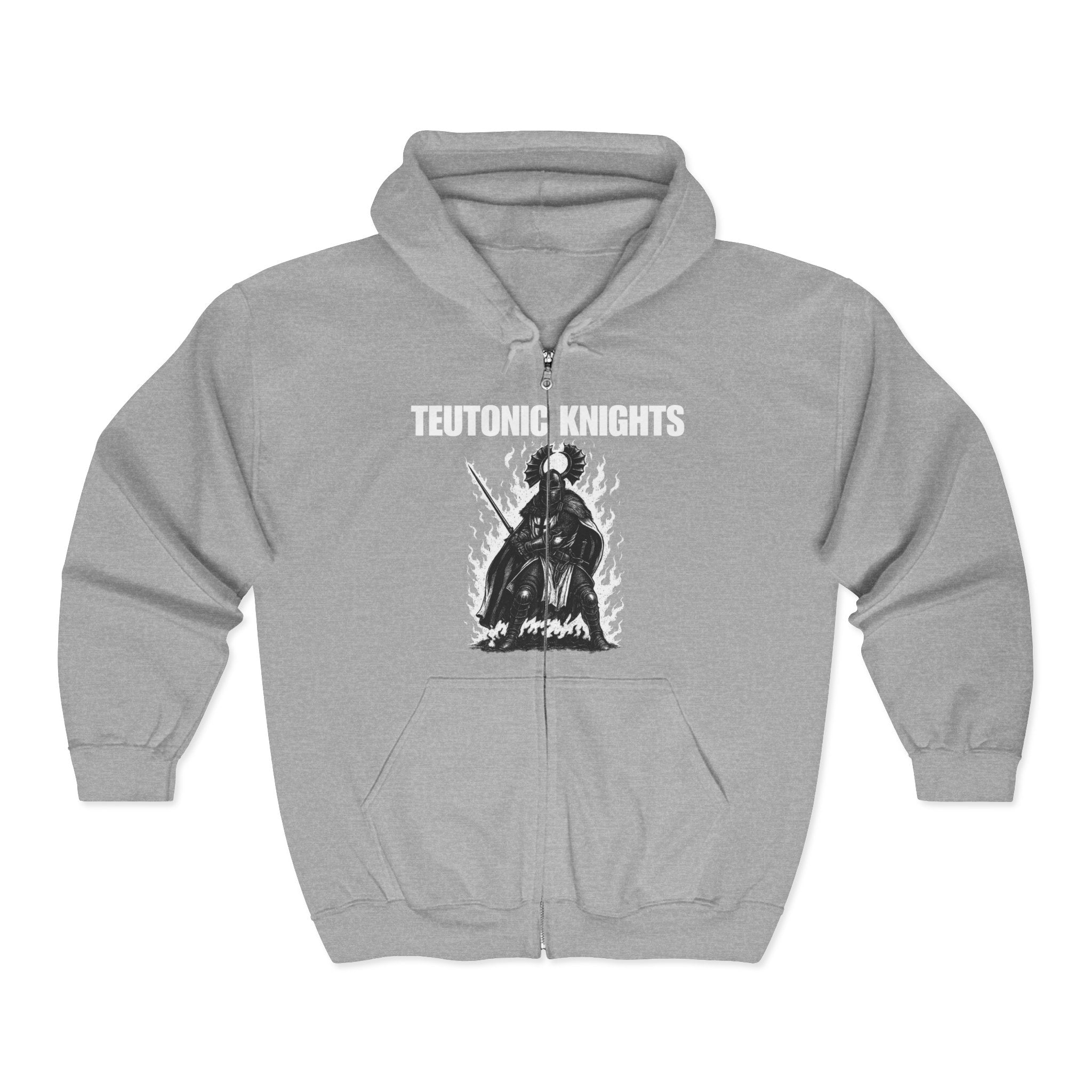 Teutonic Knights Graphic Full Zip Up Hoodie