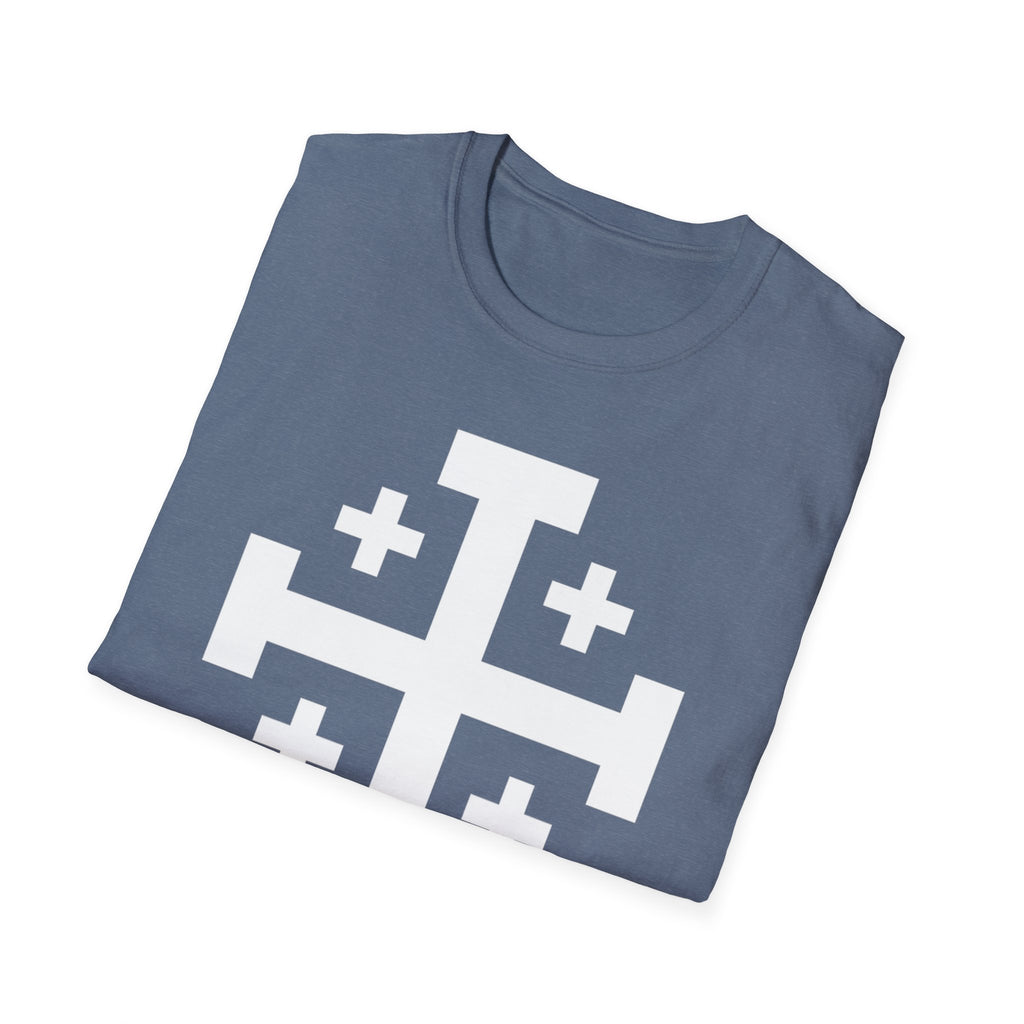 Cross of Jerusalem White Design Softstyle T-Shirt