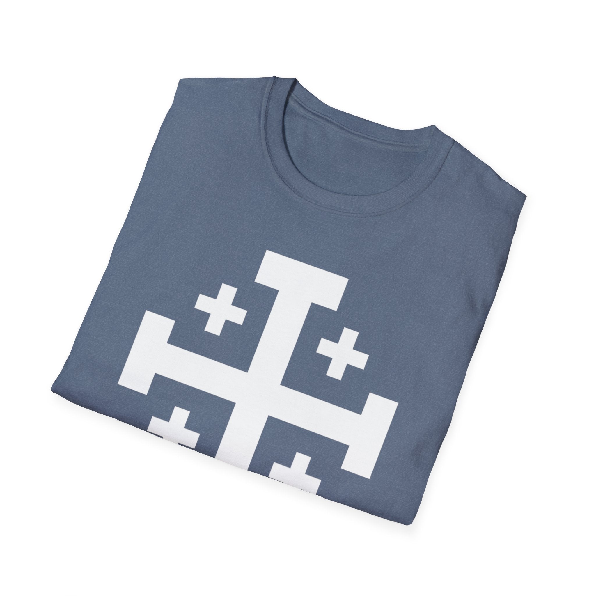 Cross of Jerusalem White Design Softstyle T-Shirt
