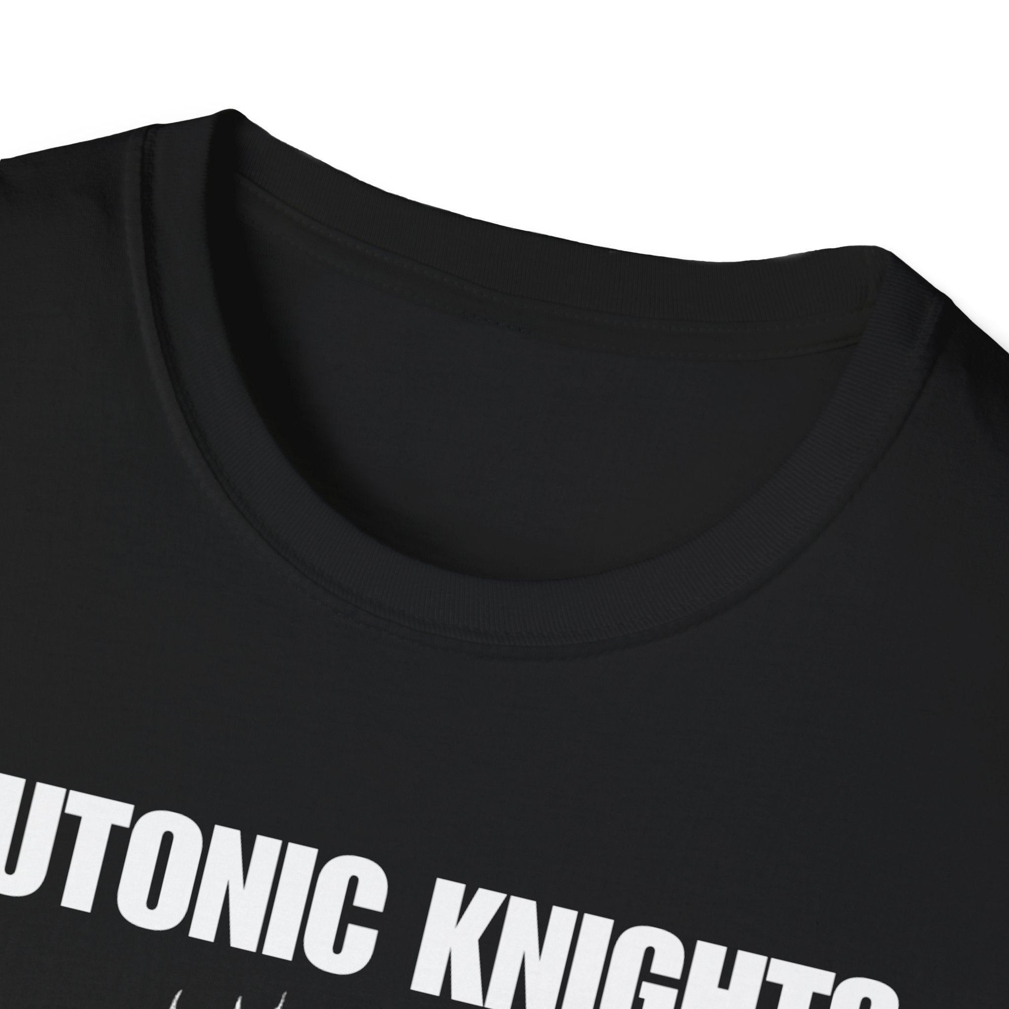 Teutonic Knight With Aura and "Teutonic Knights" Text Soft Style Cotton Shirt T-Shirt