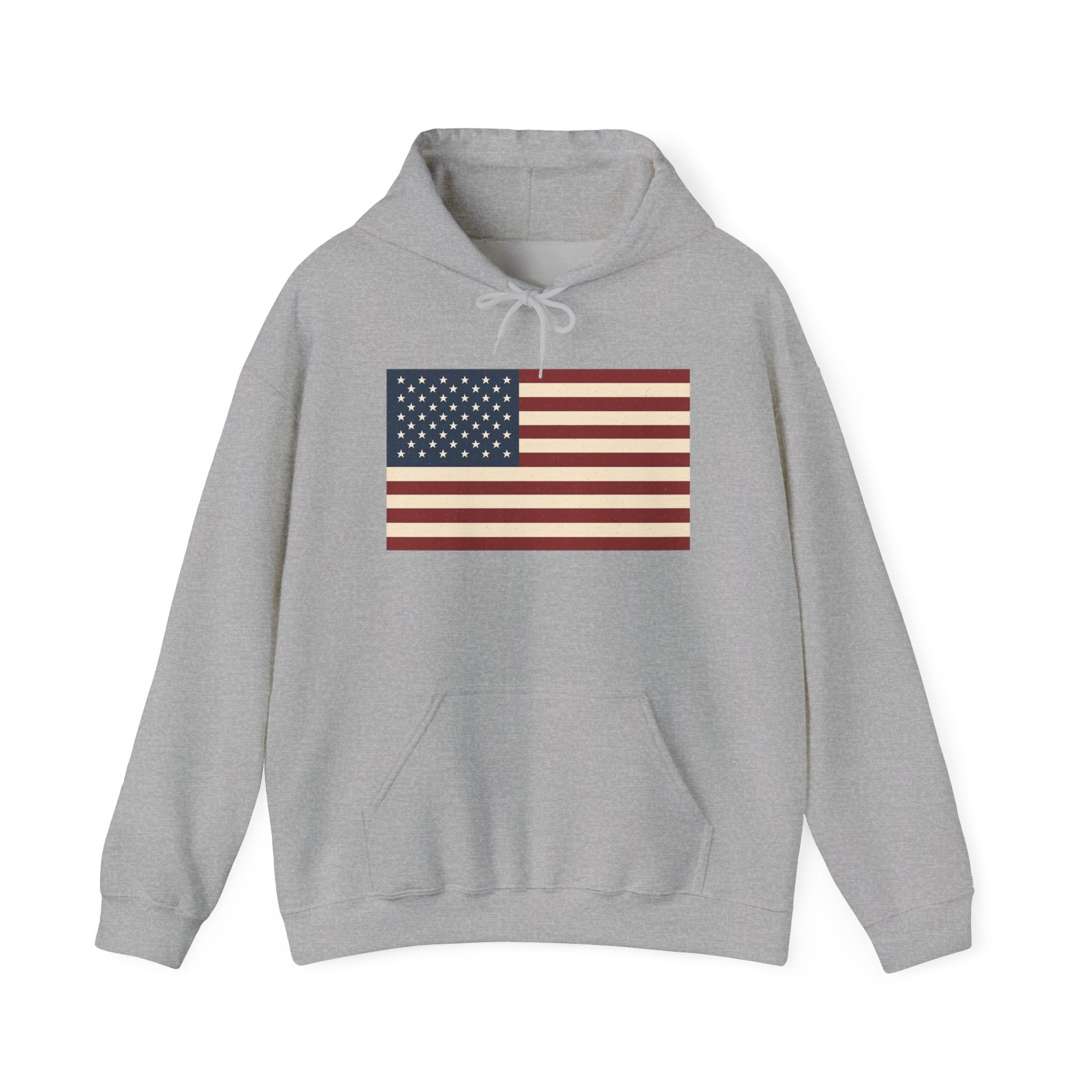 American Flag Pull Over Hoodie Sweatshirt