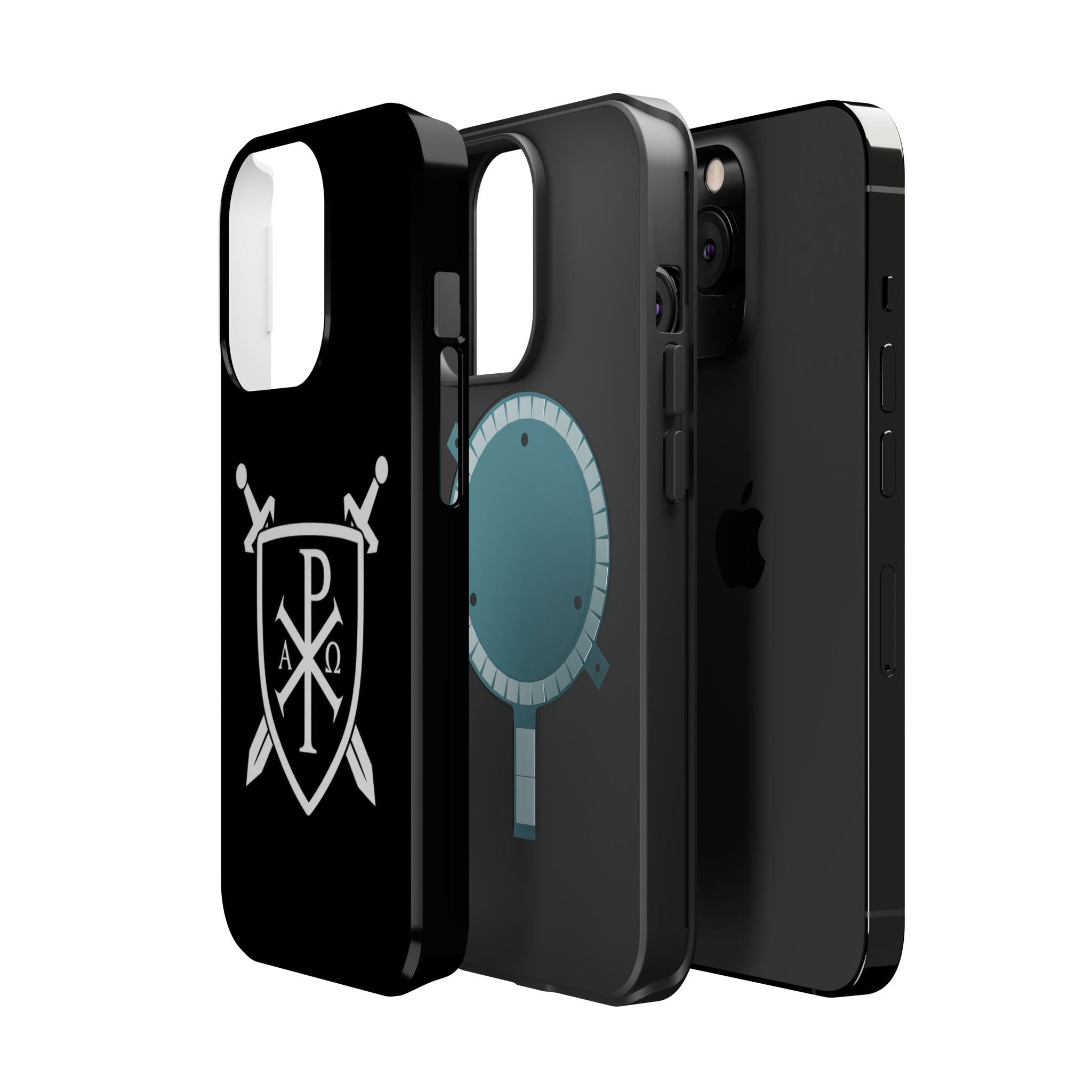 Swords and Shield Pi Chi Rho Graphic Design Magnetic Impact-Resistant Cases