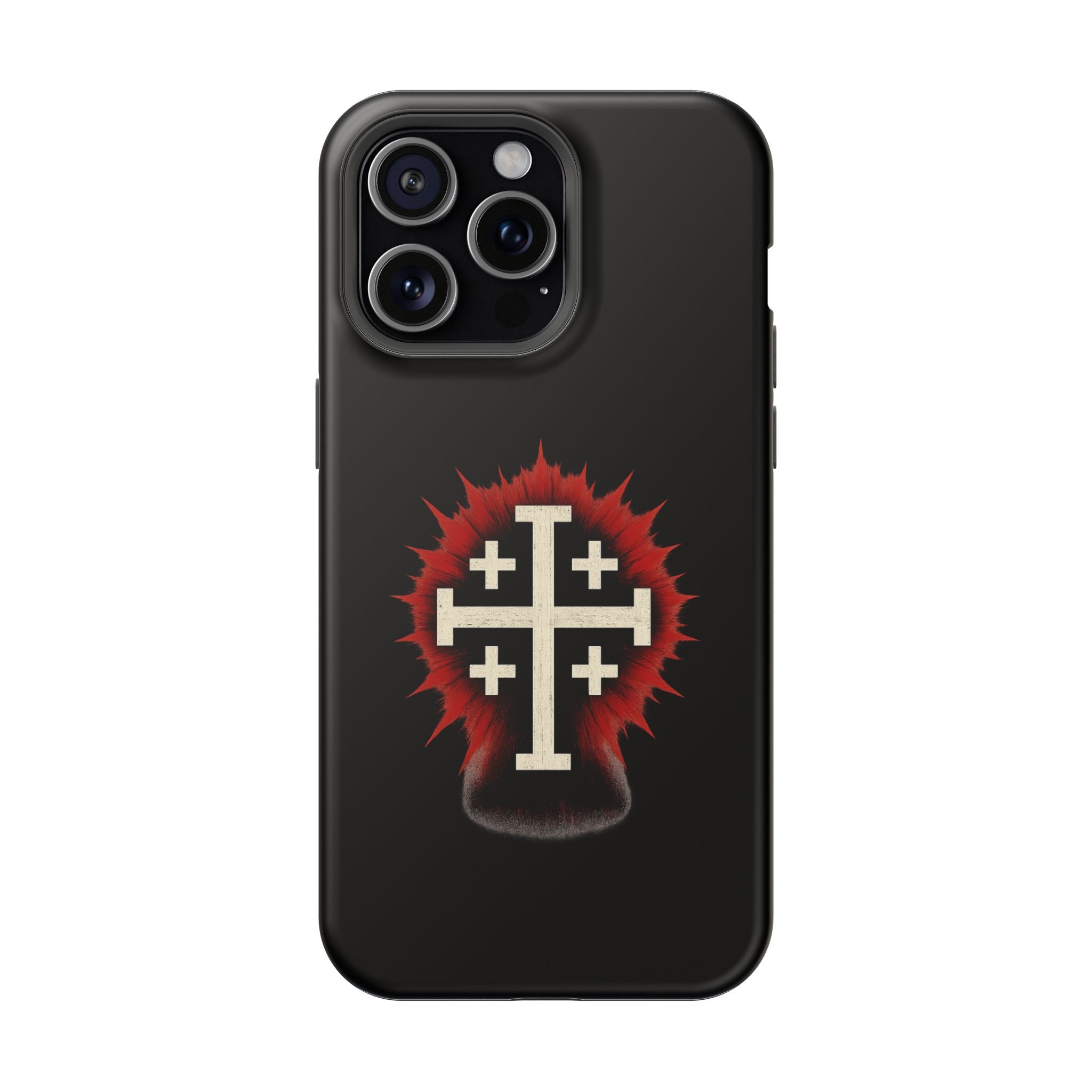 Cross Graphic Impact-Resistant Magnetic Phone Case
