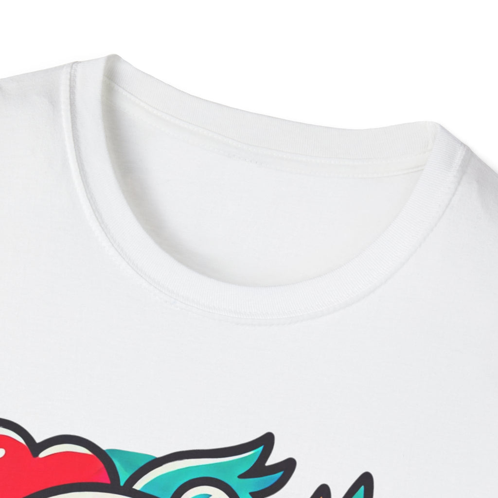 Funny 'I Love Boobies!' Boobie Bird Softstyle Cotton T-Shirt