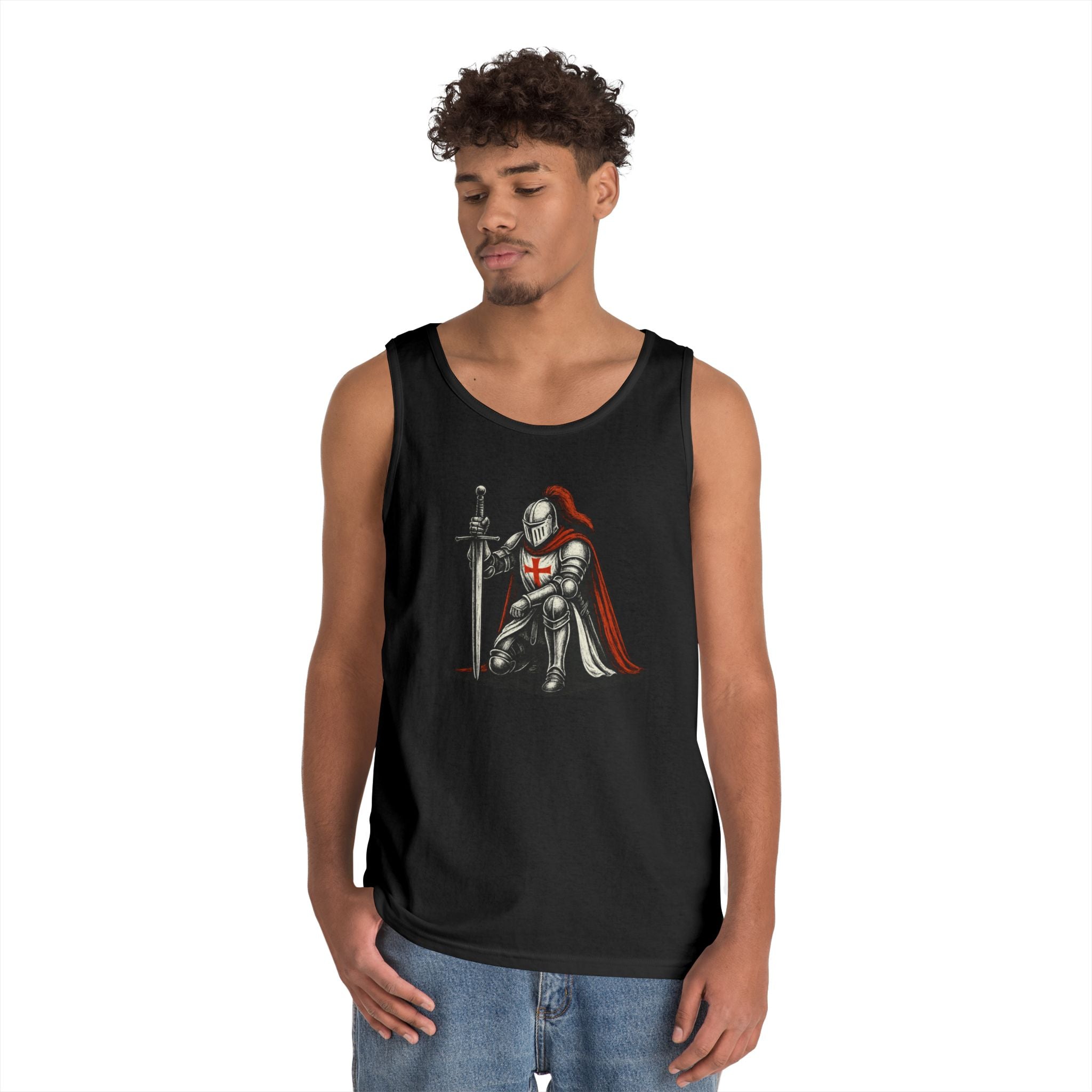Crusader Knight Unisex Heavy Cotton Tank Top