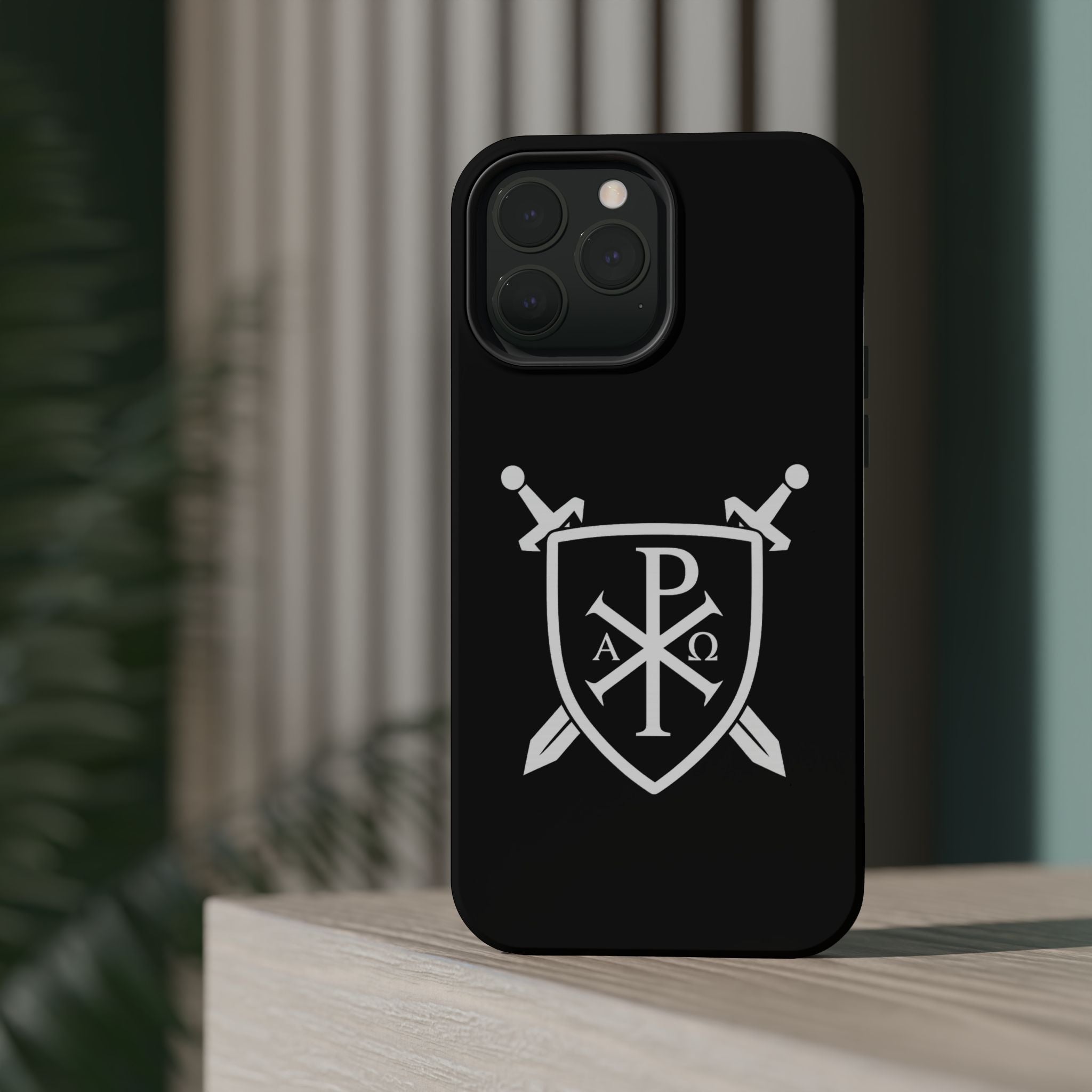 Swords and Shield Pi Chi Rho Graphic Design Magnetic Impact-Resistant Cases