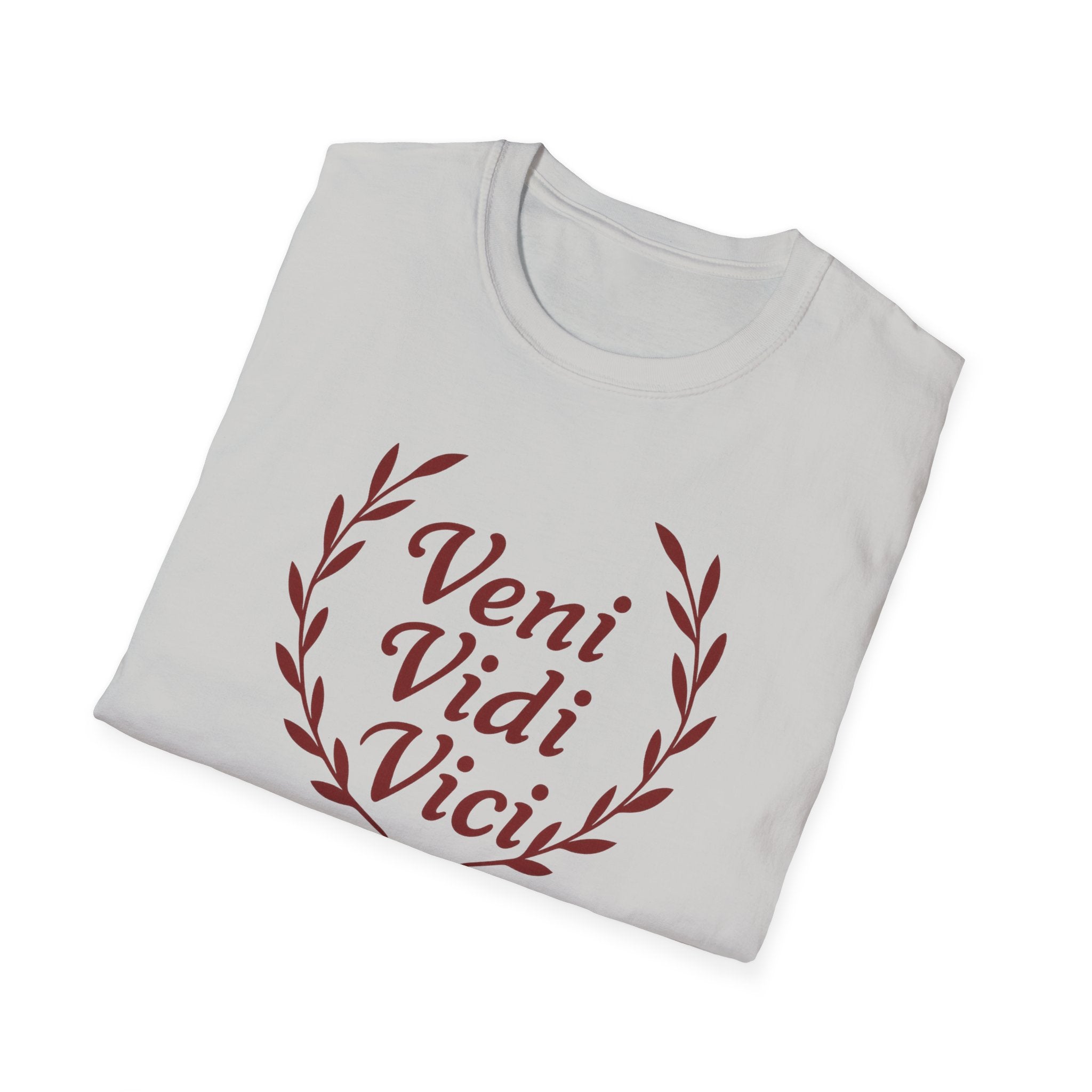 Veni Vidi Vici Red Design Softstyle T-Shirt