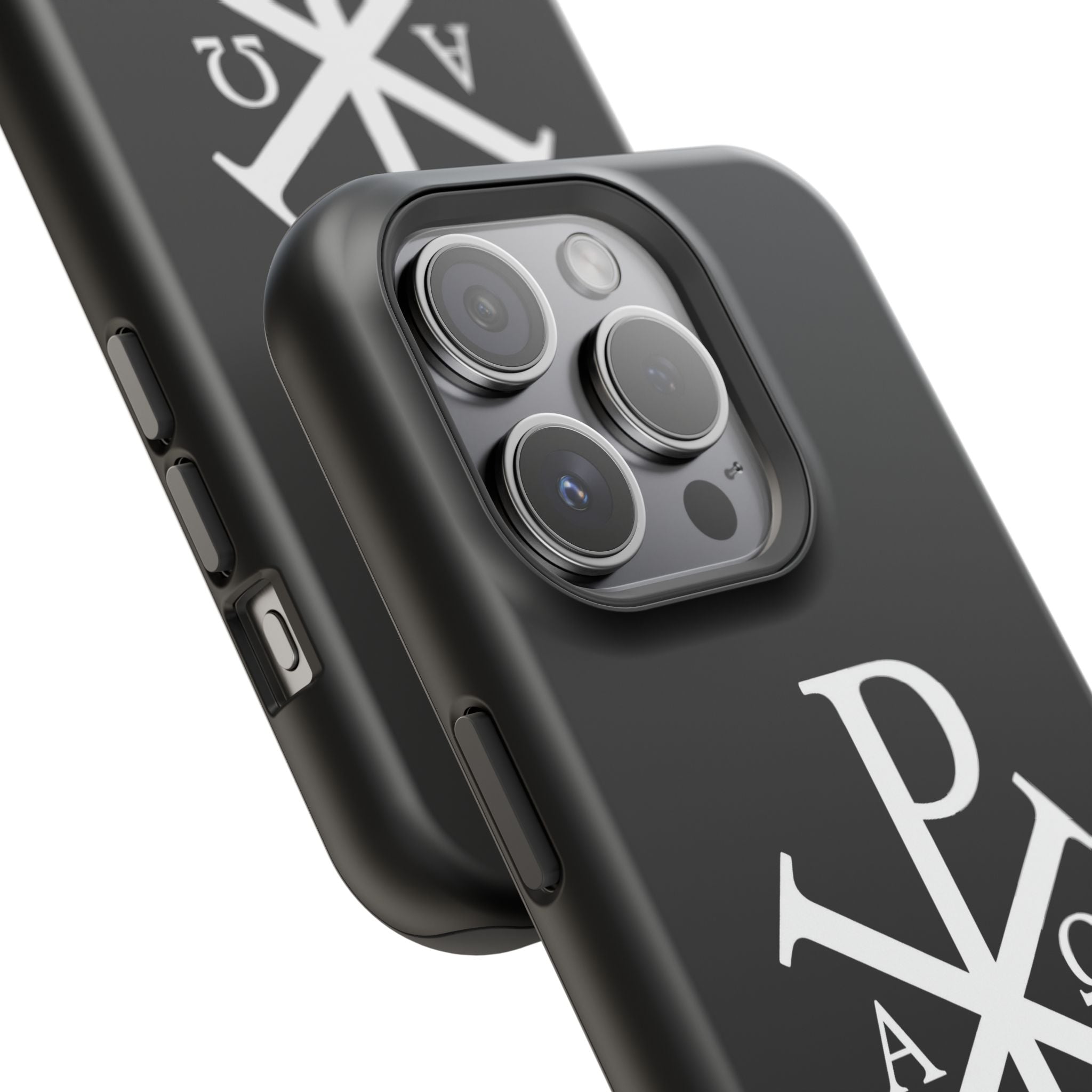 Pi Chi Rho White Design Magnetic Impact-Resistant Cases