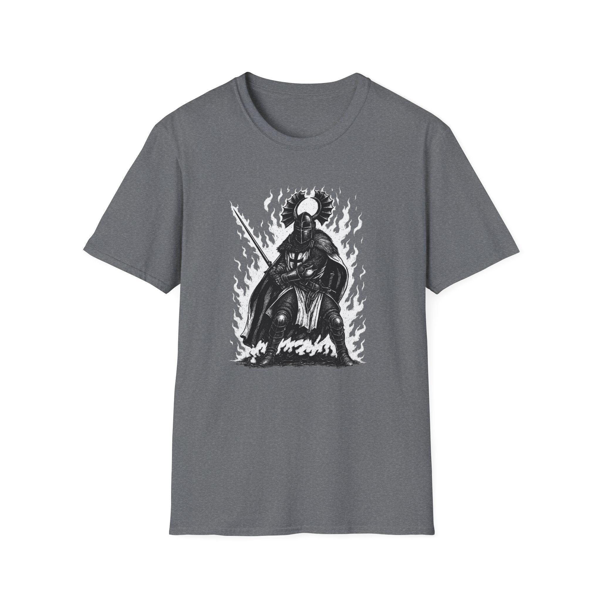 Teutonic Knight With Aura Soft Style Cotton Shirt T-Shirt