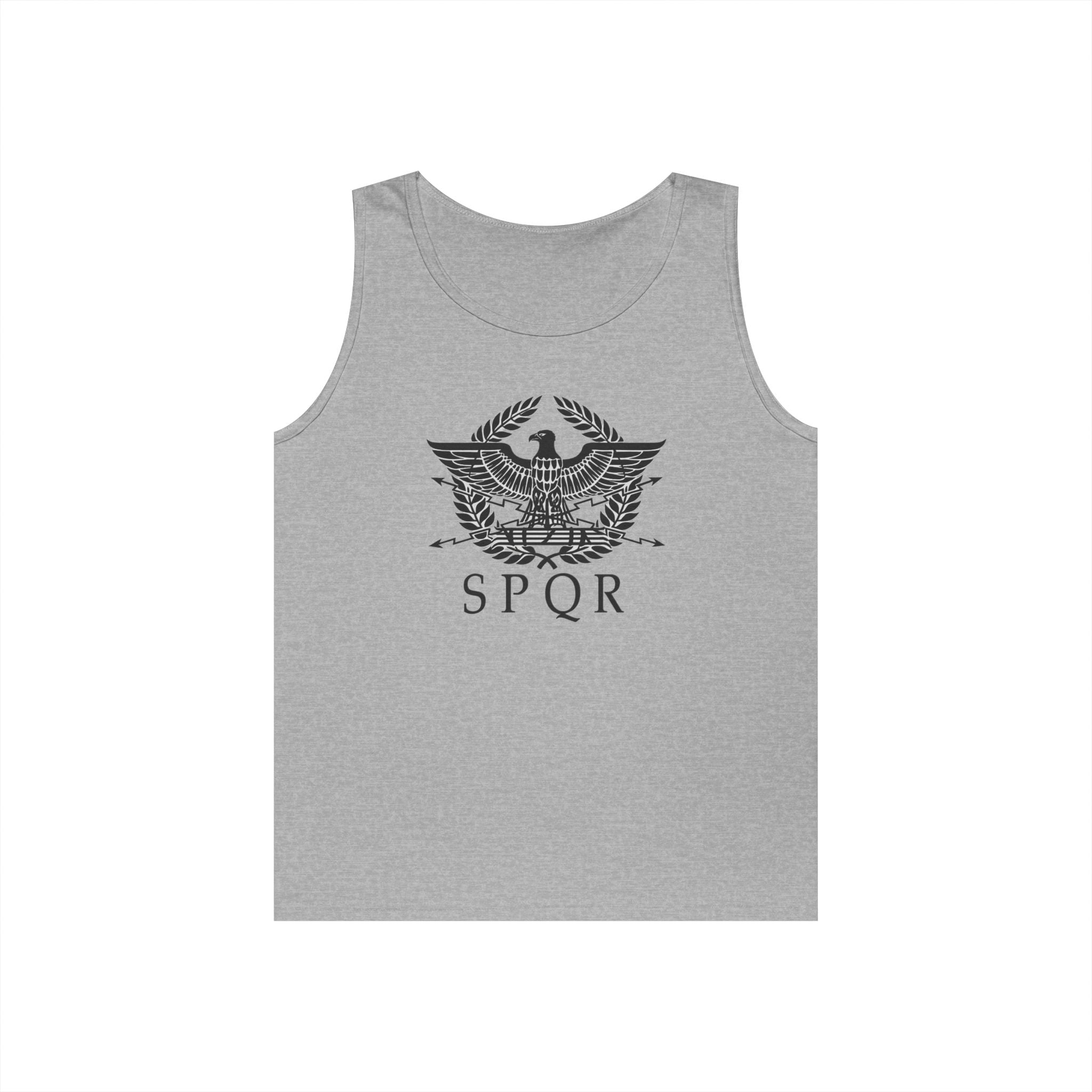 Roman Eagle SPQR Black Design Unisex Heavy Cotton Tank Top