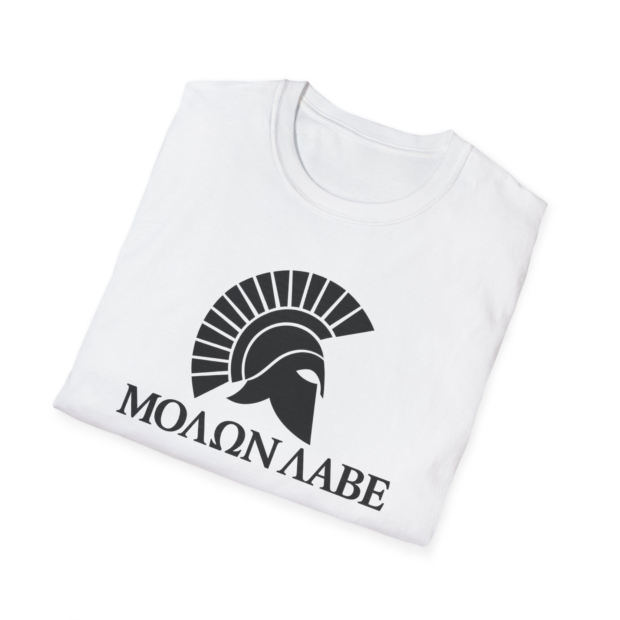 Molon Labe "Come and Take It!" in Greek Black Design Softstyle Cotton T-Shirt Softstyle Cotton T-Shirt