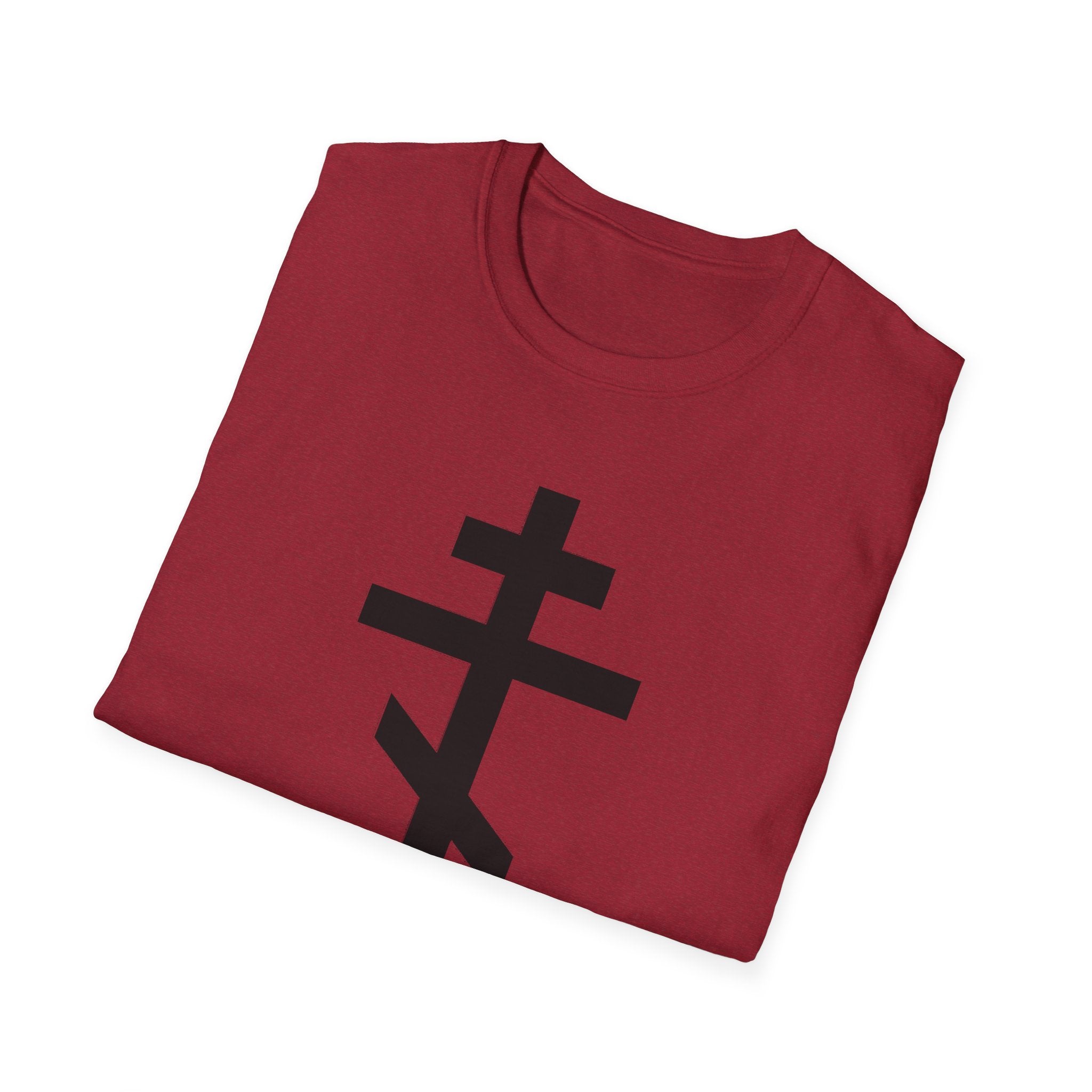 Crucifix Black Unisex Cotton Softstyle T-Shirt