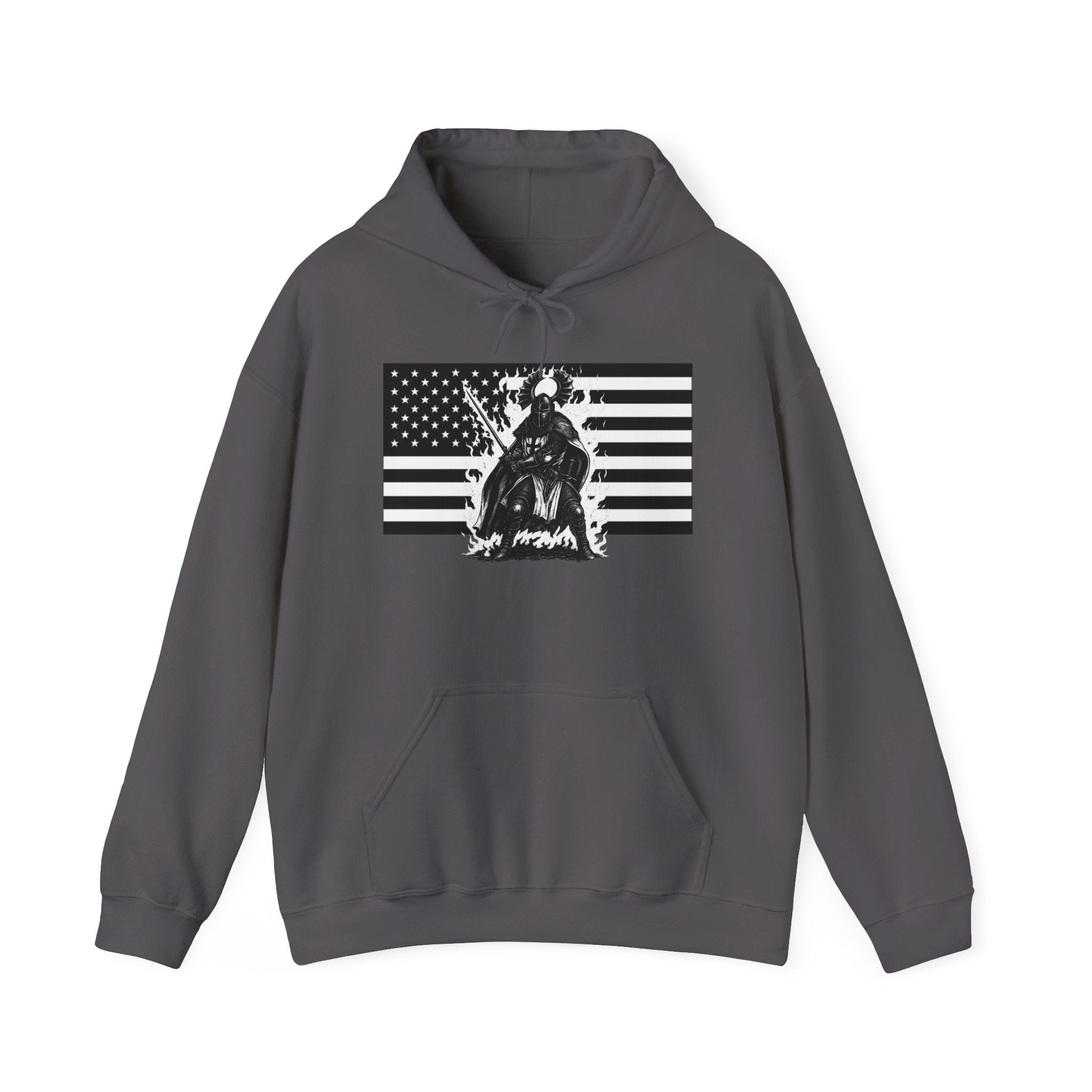 American Crusader Graphic Only Design Pull Over Hoodie Sweatshirt