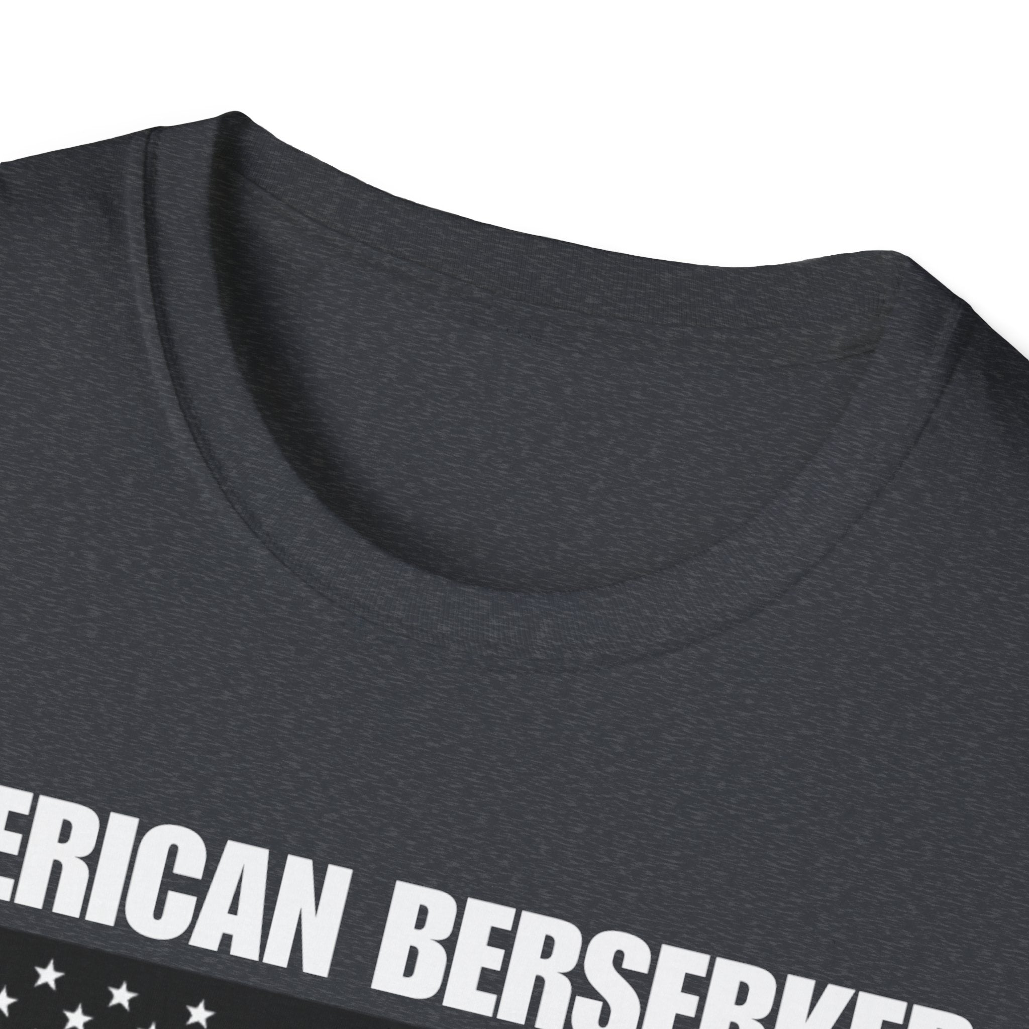 Bold American Berserker Black and White Softstyle T-Shirt