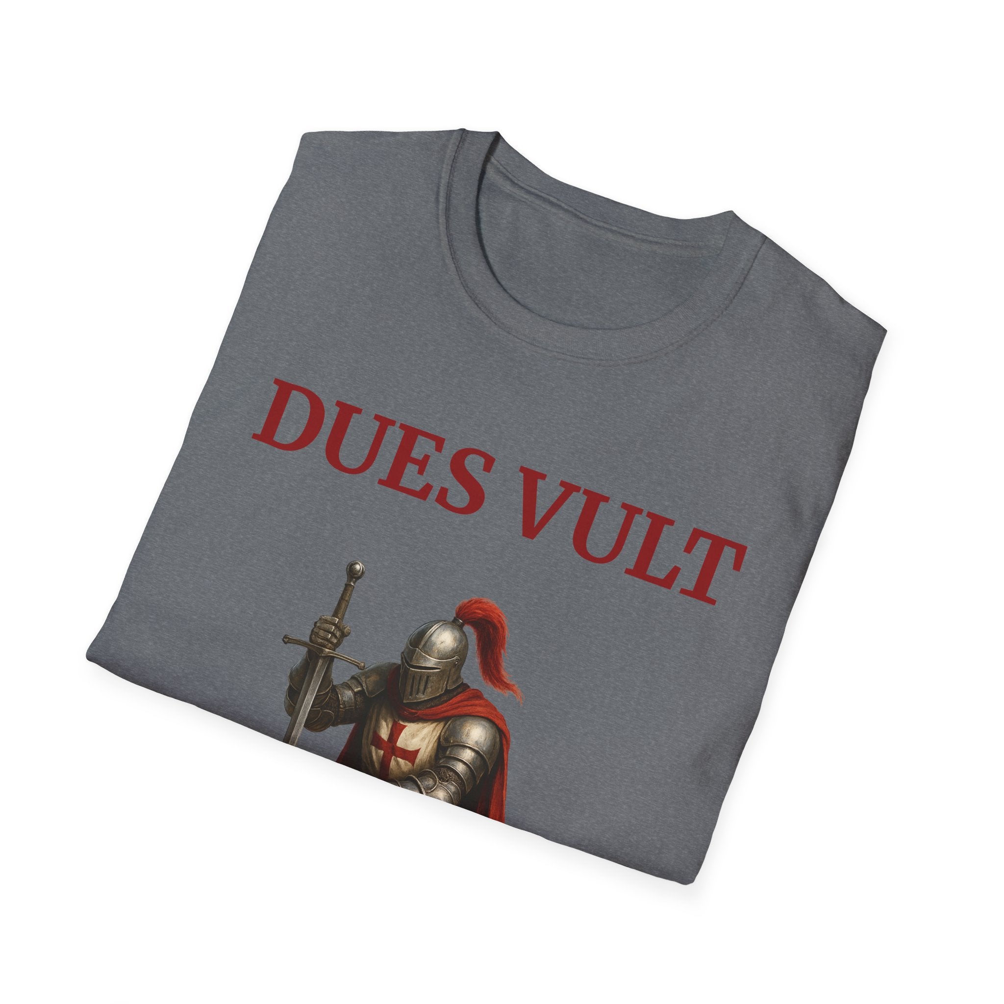 Inspirational Dues Vult Crusader T-Shirt for Knights