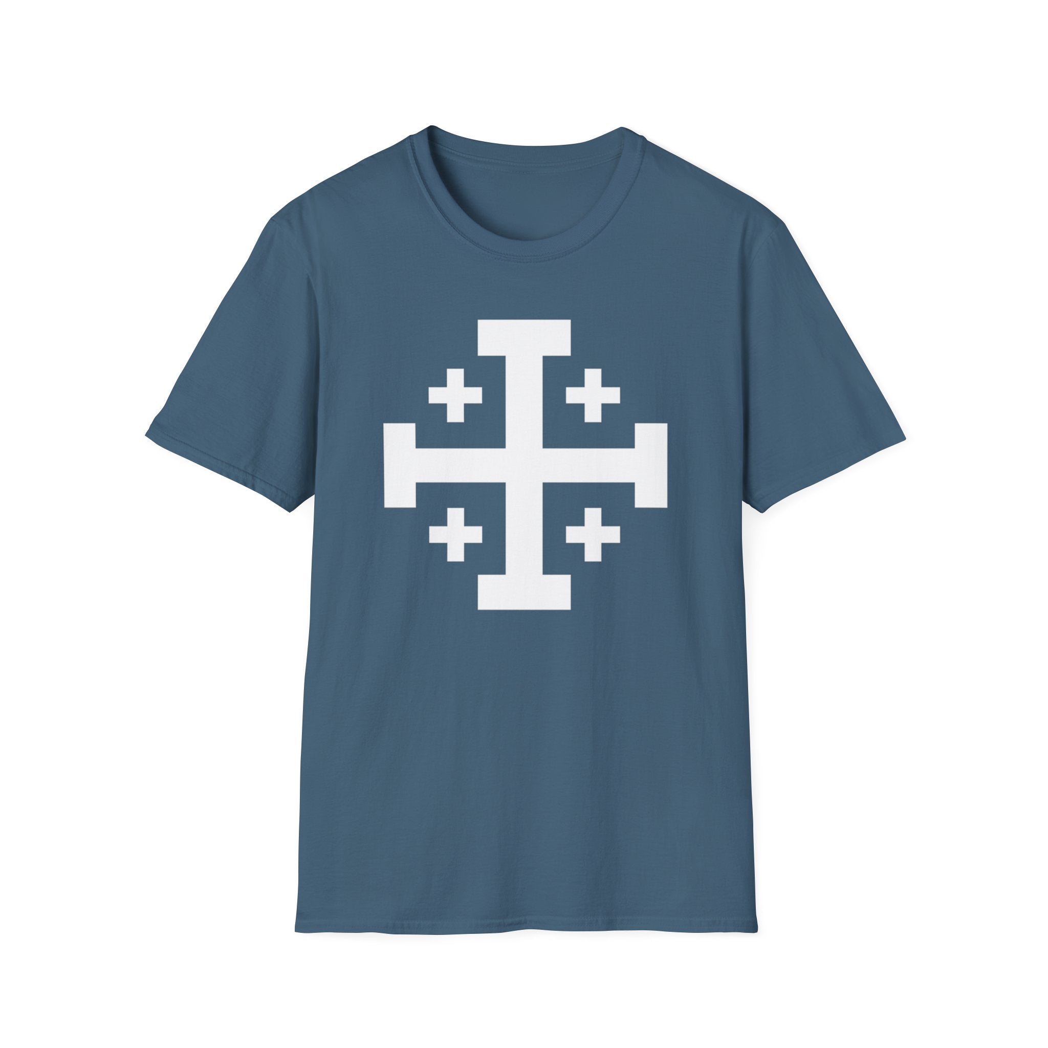 Cross of Jerusalem White Design Softstyle T-Shirt