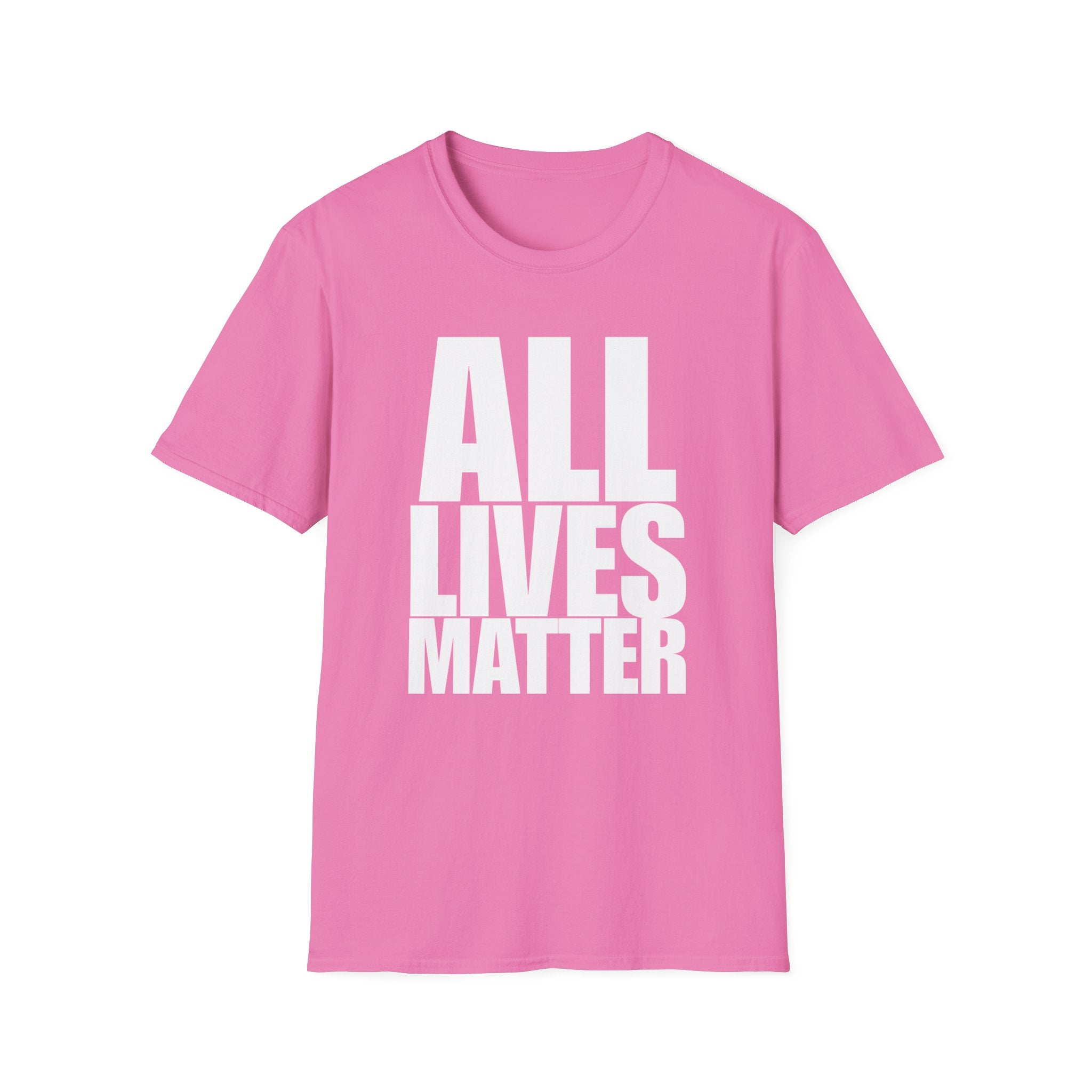 All Lives Matter White Text Softstyle Cotton Shirt T-Shirt