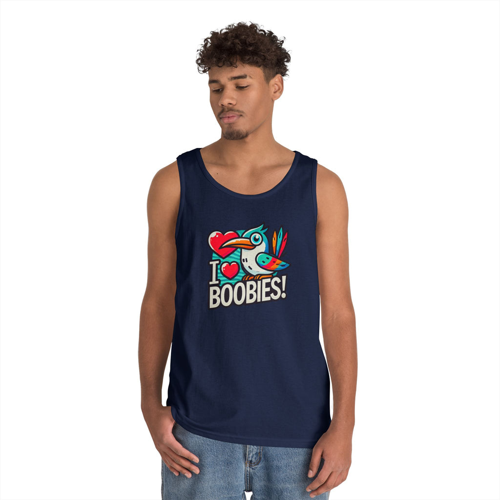 Funny 'I Love Boobies!' Boobie Bird Unisex Heavy Cotton Tank Top