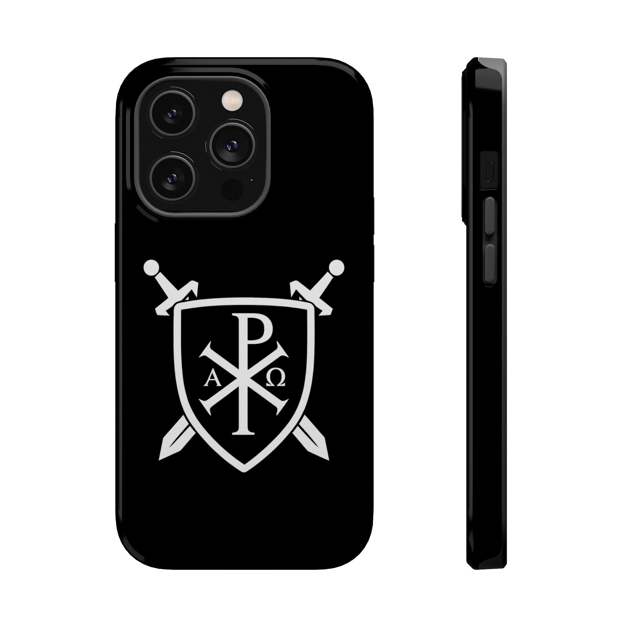 Swords and Shield Pi Chi Rho Graphic Design Magnetic Impact-Resistant Cases