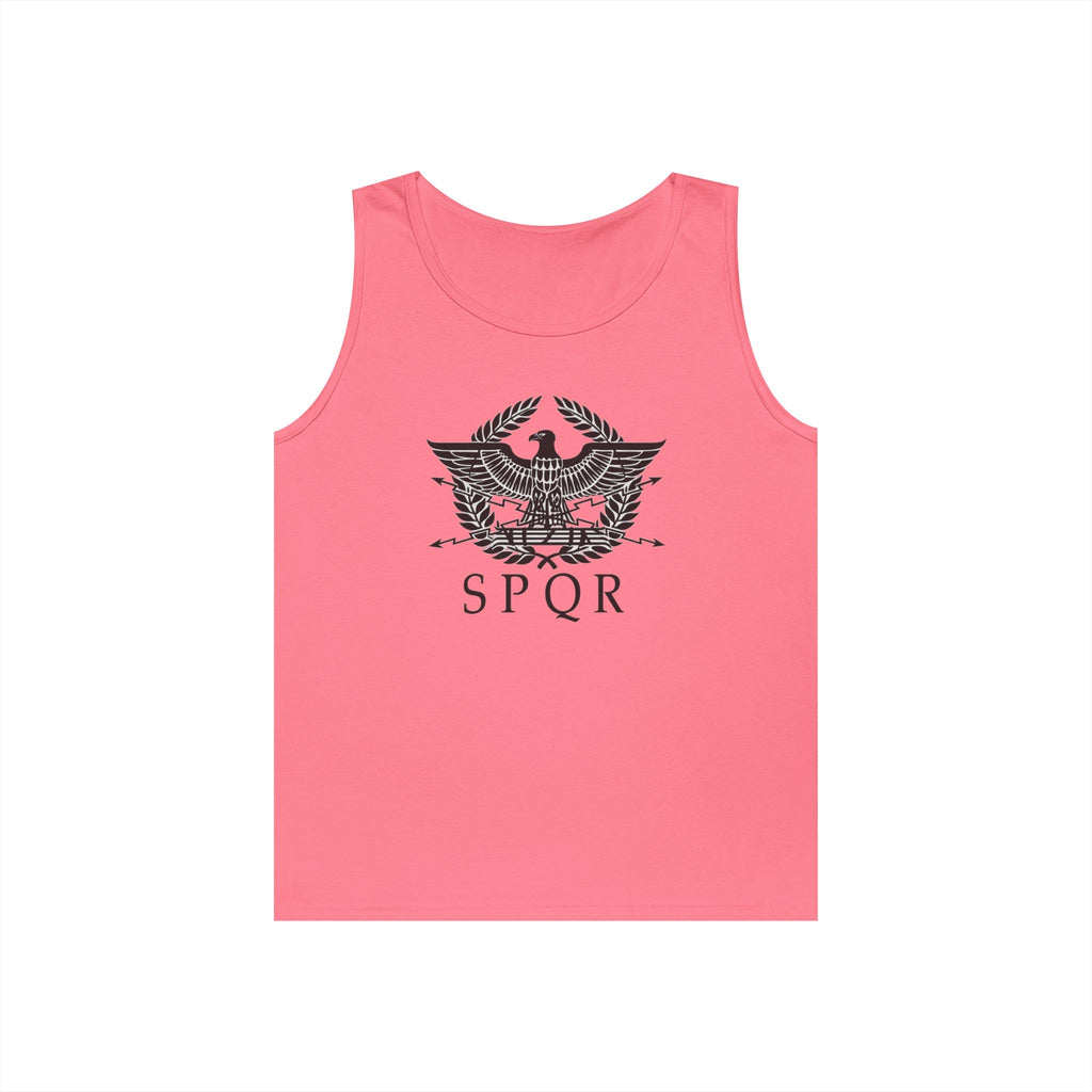 Roman Eagle SPQR Black Design Unisex Heavy Cotton Tank Top