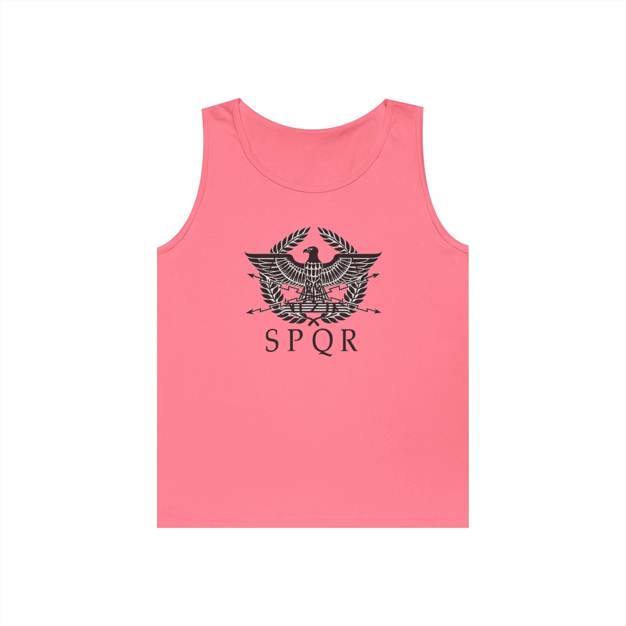 Roman Eagle SPQR Black Design Unisex Heavy Cotton Tank Top