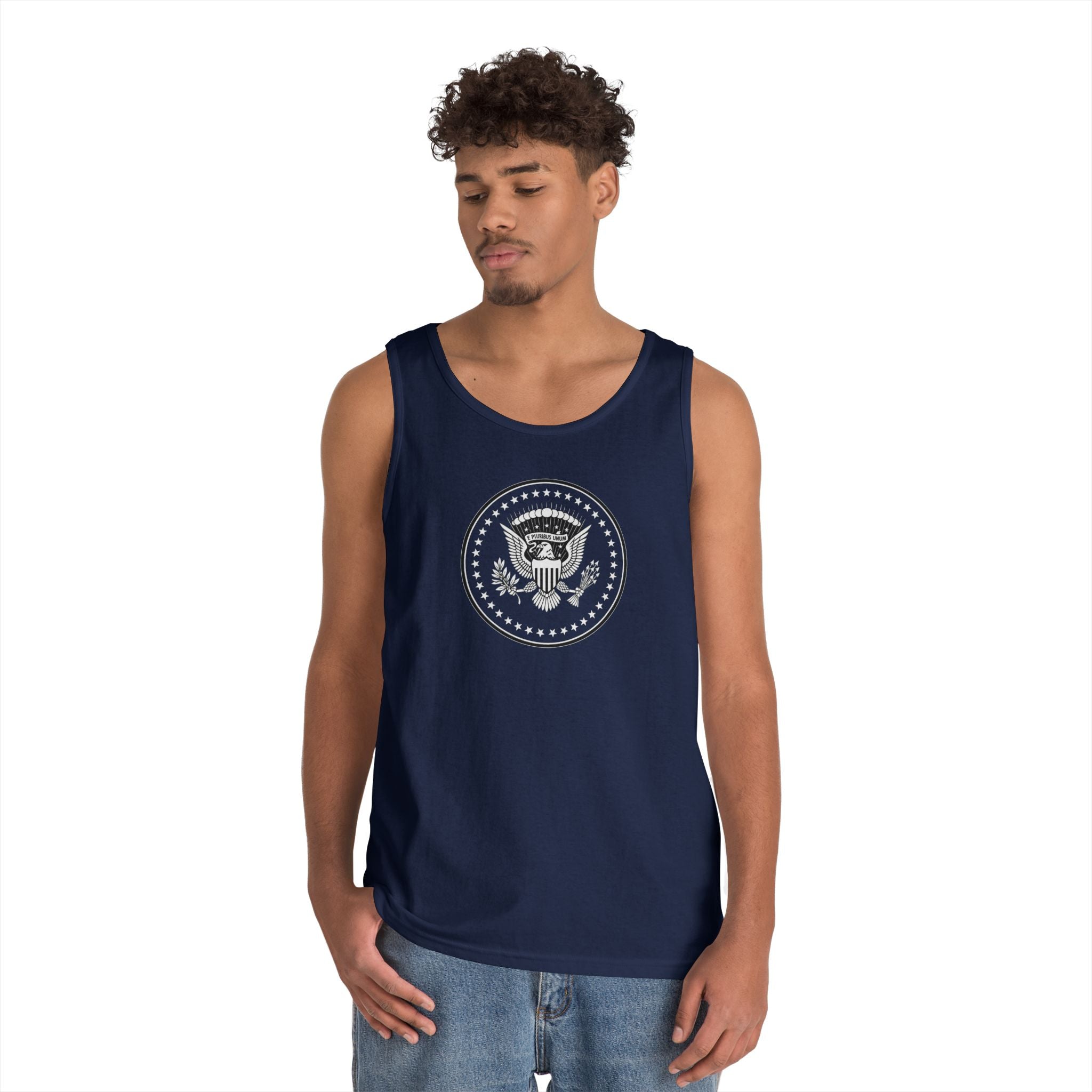American Eagle Presidential Seal Transparent Design Unisex Heavy Cotton Tank Top