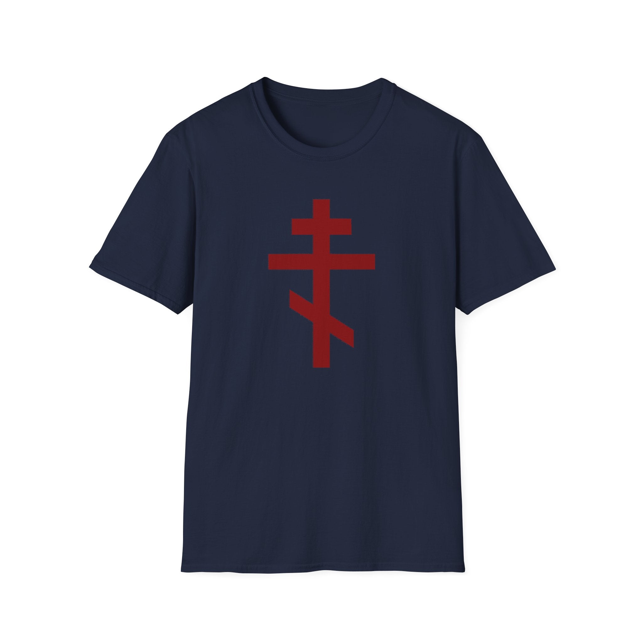 Crucifix Red Unisex Cotton Softstyle T-Shirt