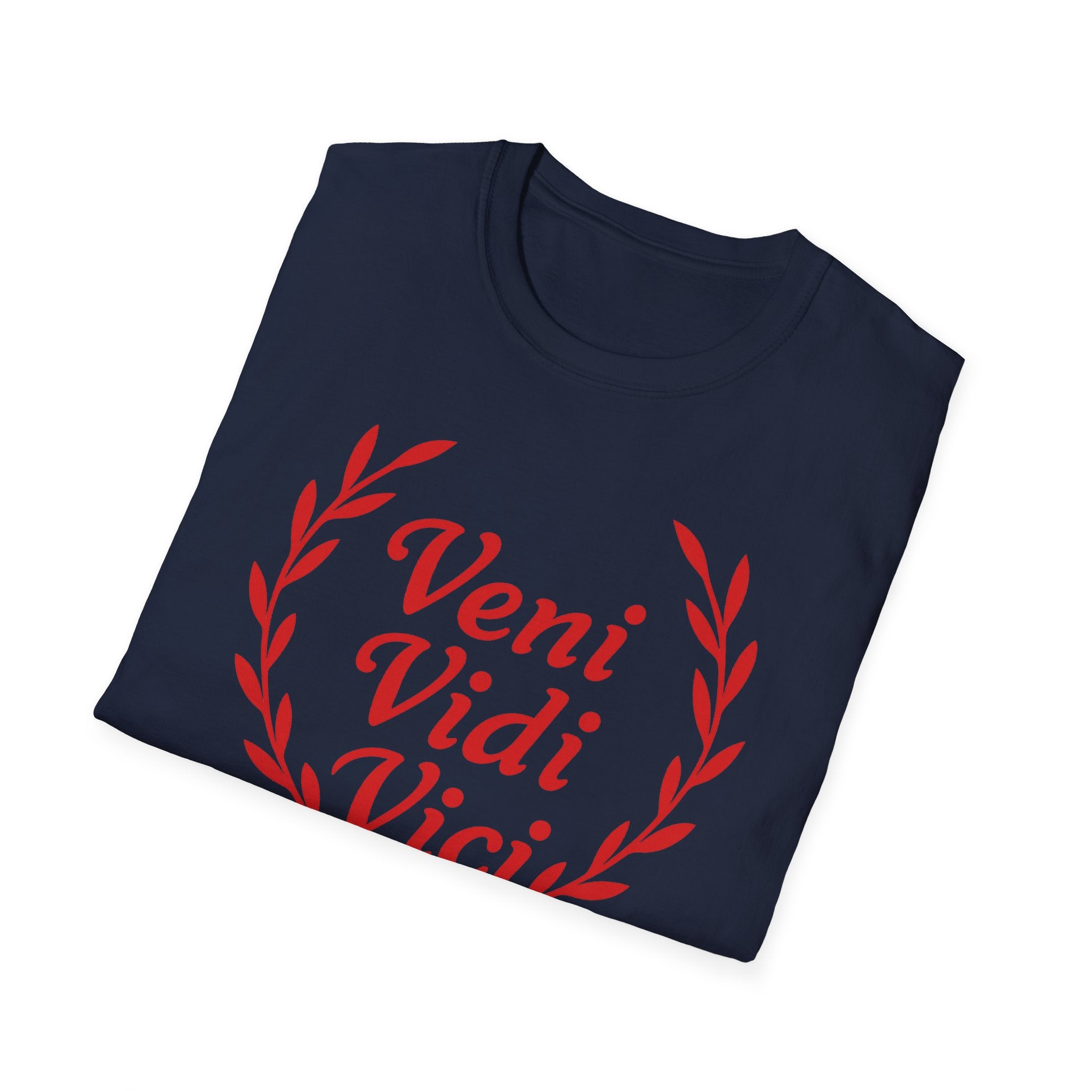 Veni Vidi Vici Light Red Design Softstyle Cotton T-Shirt