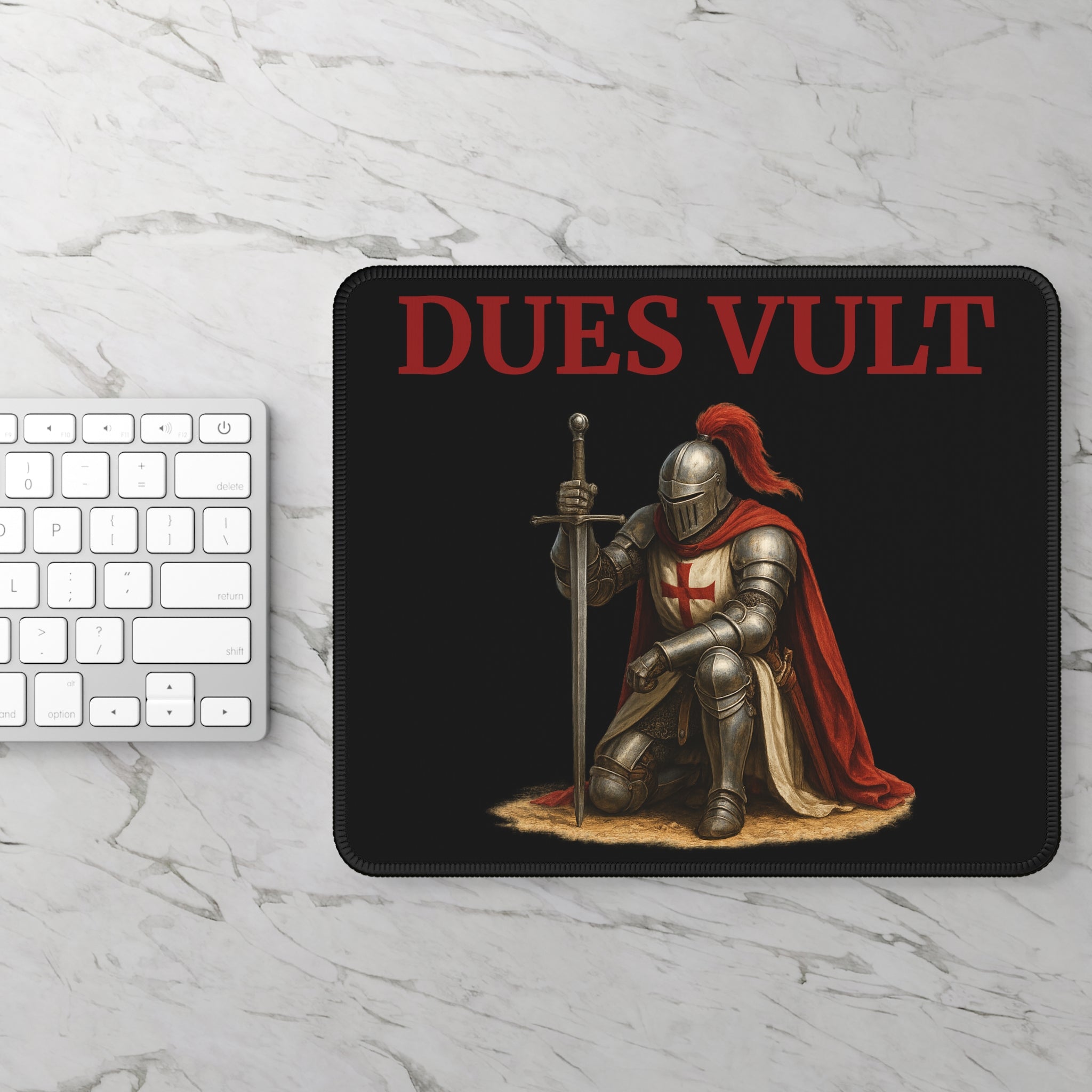 Crusader Knight Dues Vult Gaming Mouse Pad