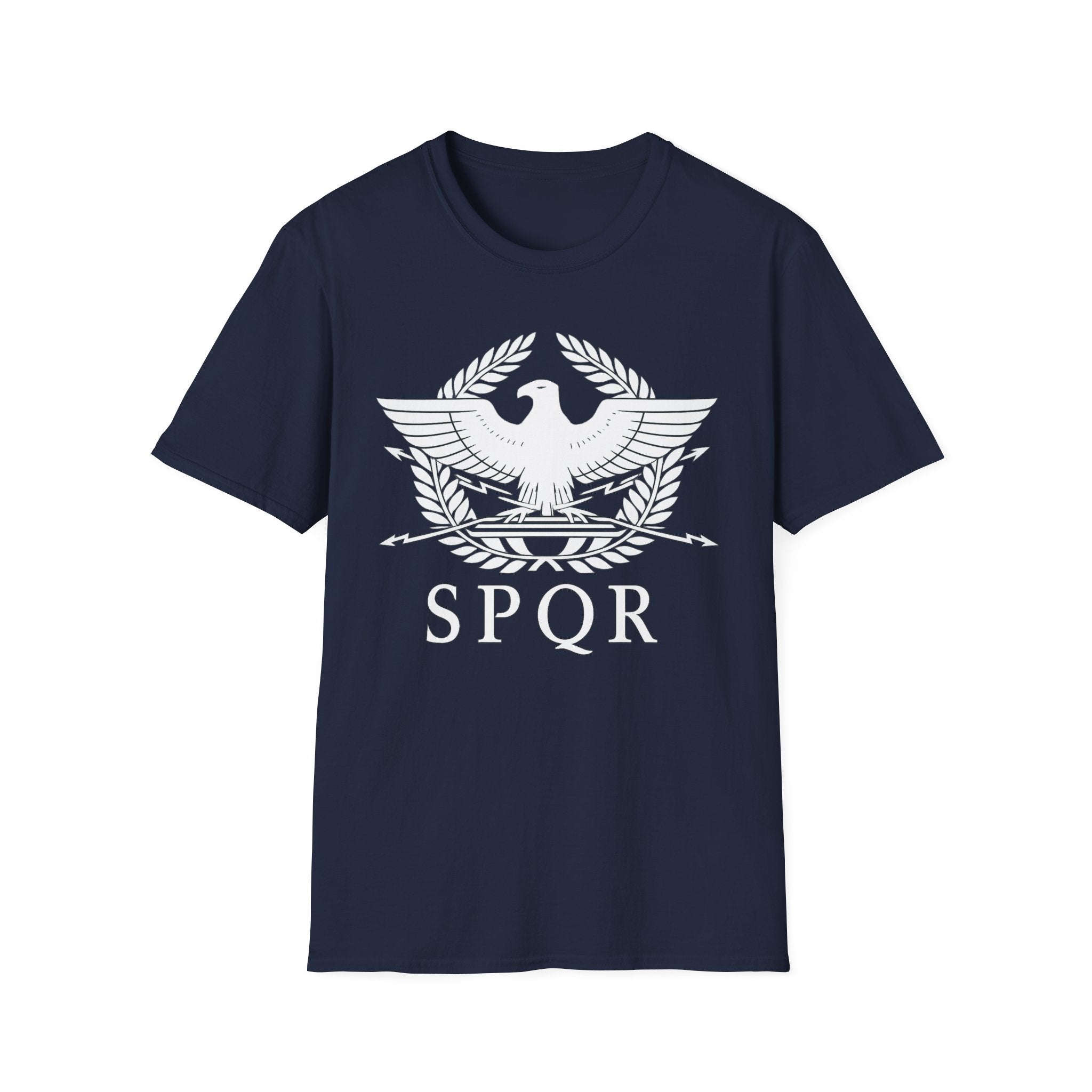SPQR Roman Eagle White Design Softstyle T-Shirt