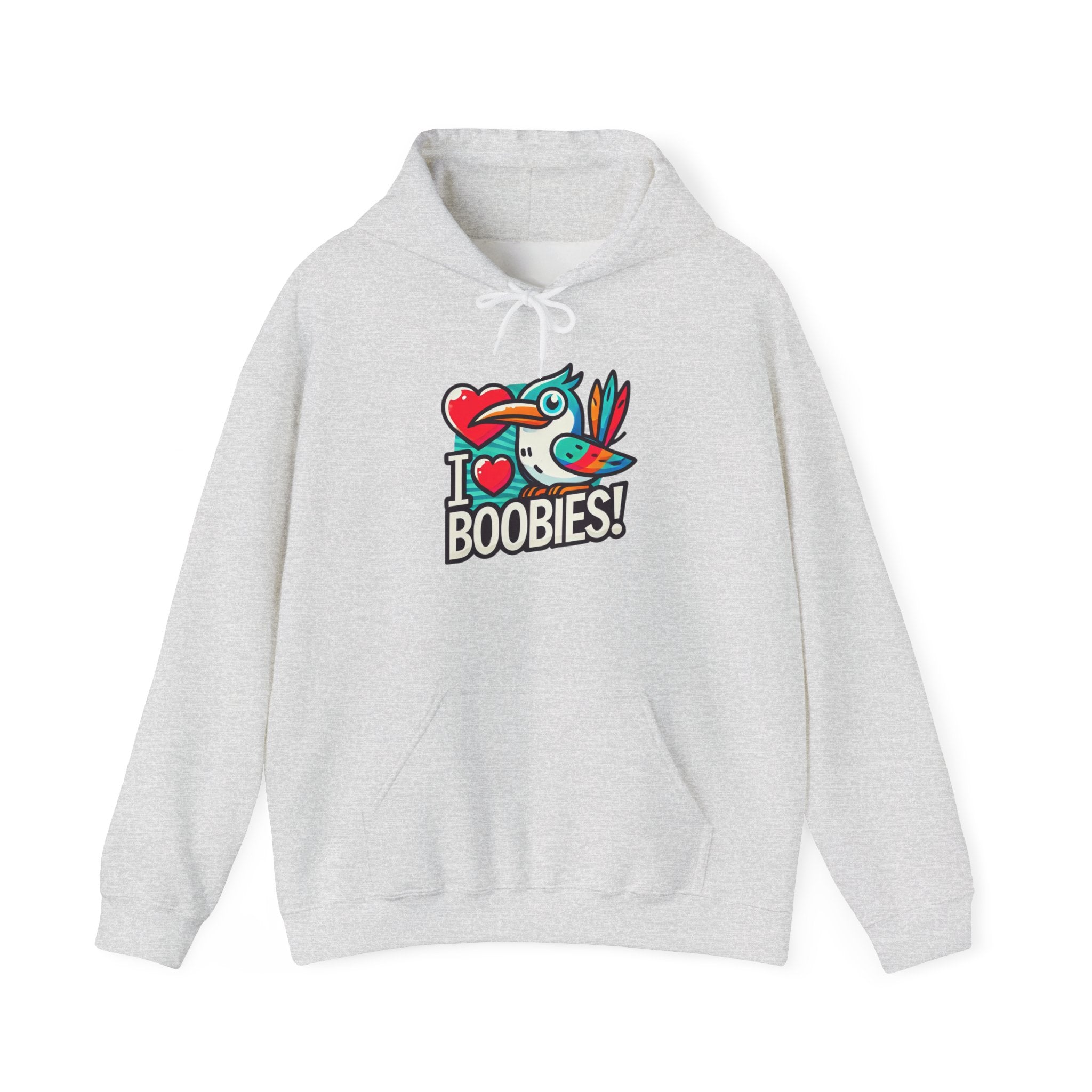 Funny I Heart Boobies Boobie Bird Pull Over Hoodie Sweatshirt