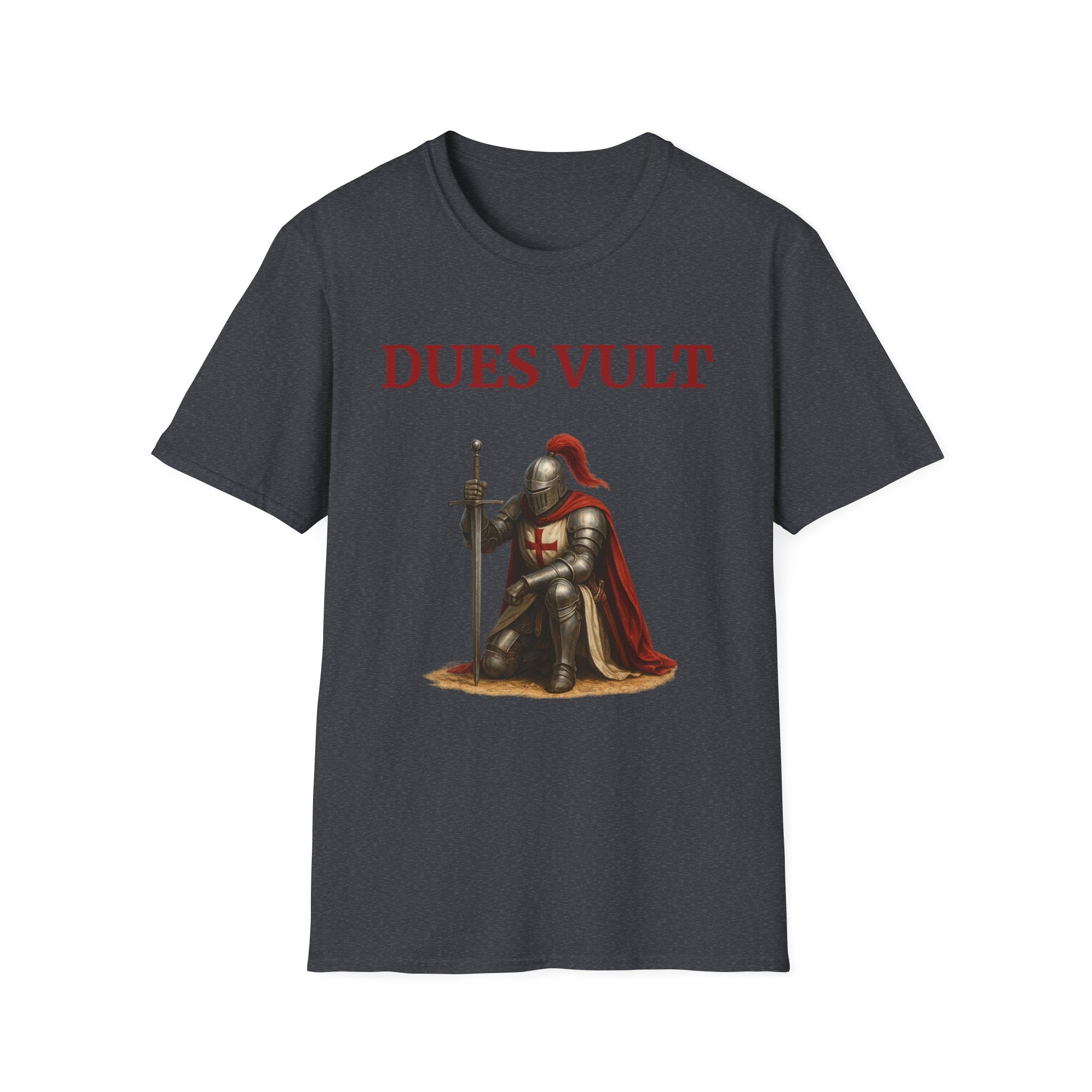 Inspirational Dues Vult Crusader T-Shirt for Knights