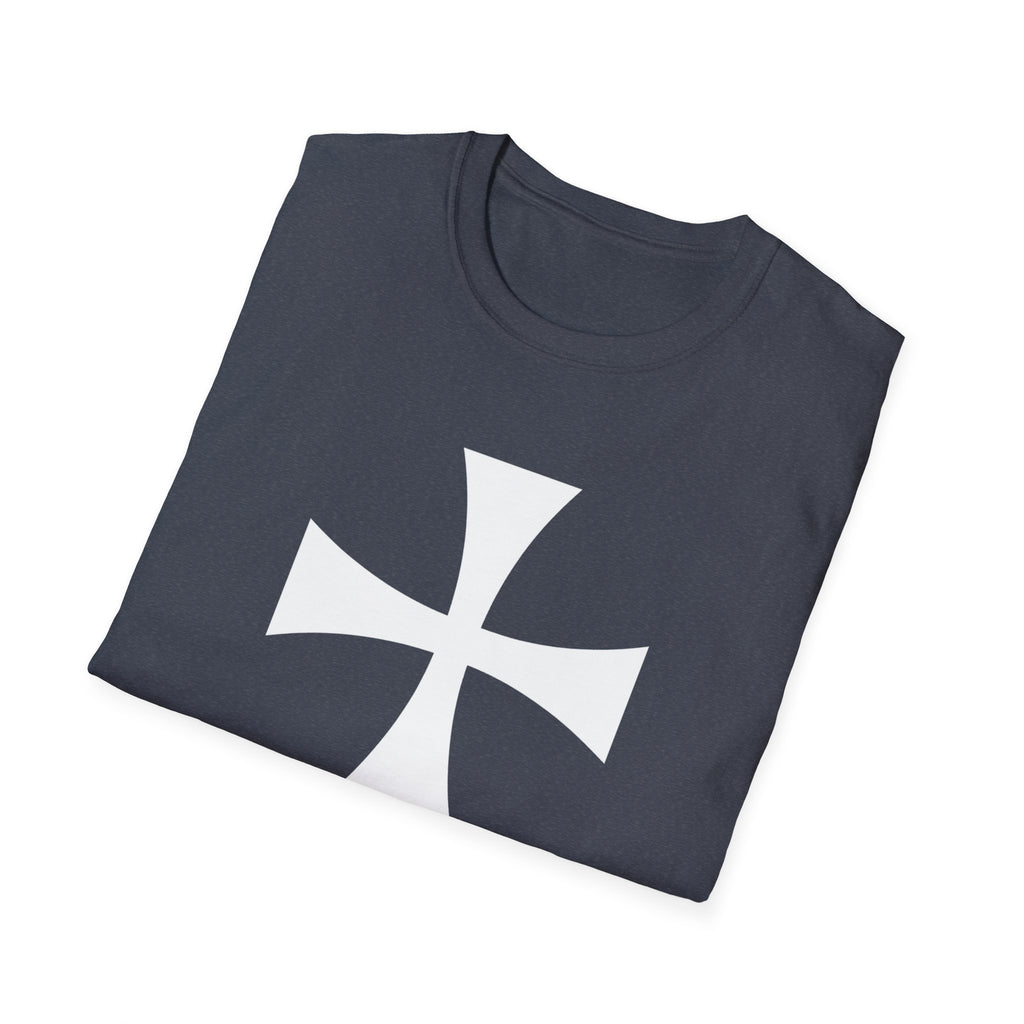 Teutonic Cross White Softstyle Cotton T-Shirt